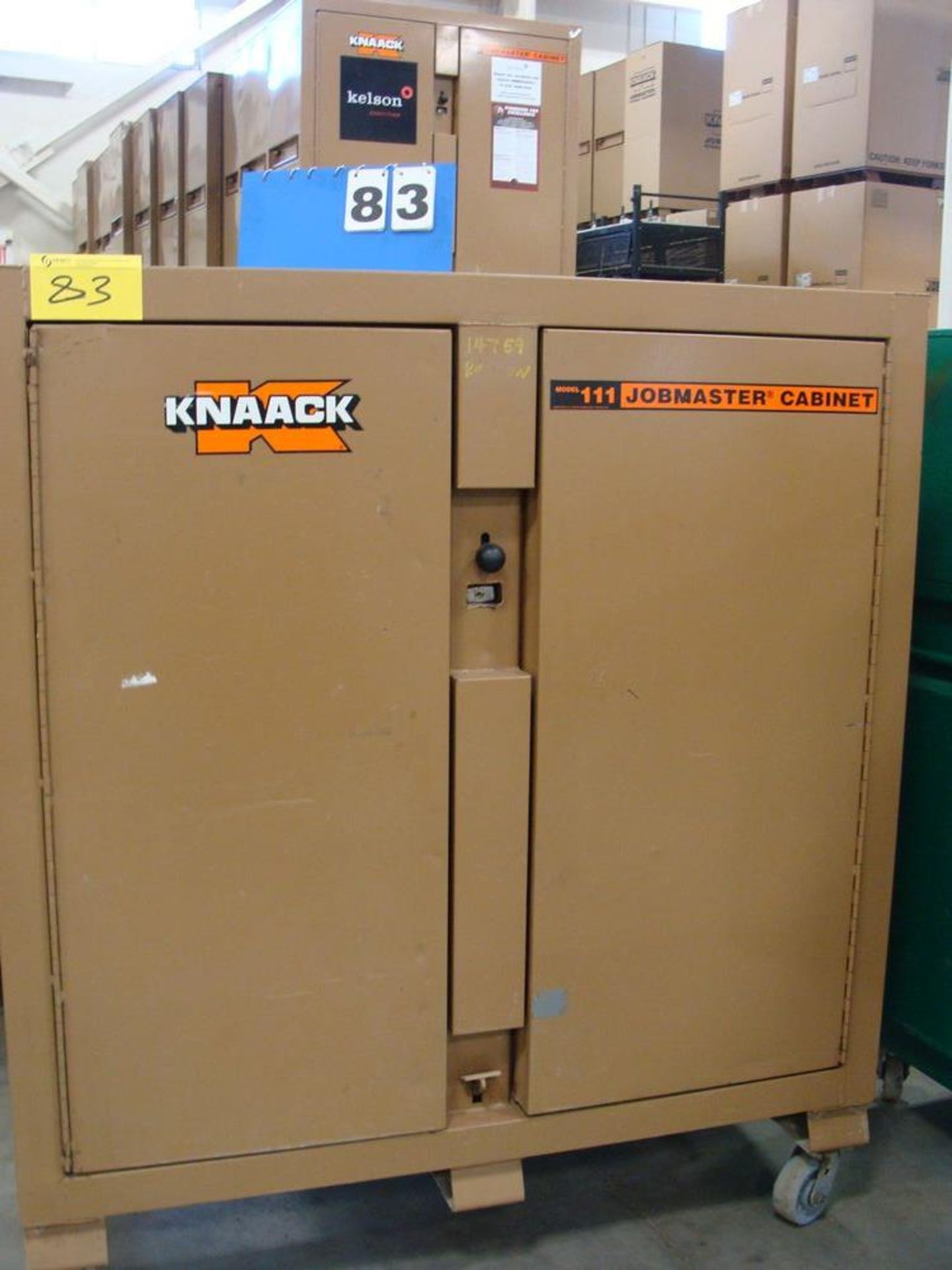 KNAACK JOBMASTER 2-DOOR JOB BOX, MODEL III, 24"W X 60"L X 57"H