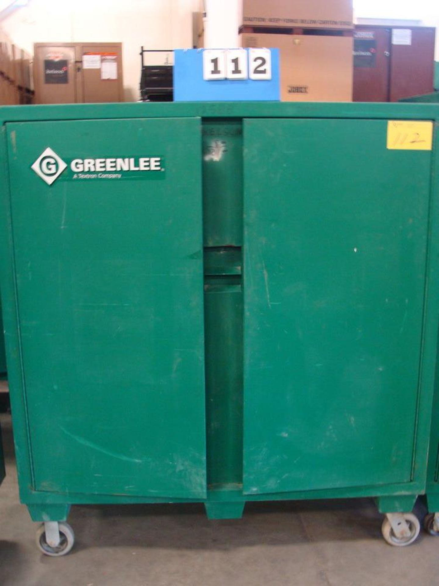 GREENLEE 2-DOOR, 4-TIER JOB BOX, 24"W X 60"L X 56"H