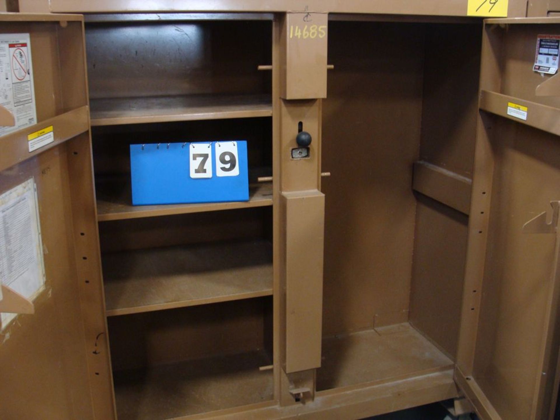 KNAACK JOBMASTER 2-DOOR JOB BOX, MODEL III, 24"W X 60"L X 57"H - Image 2 of 2