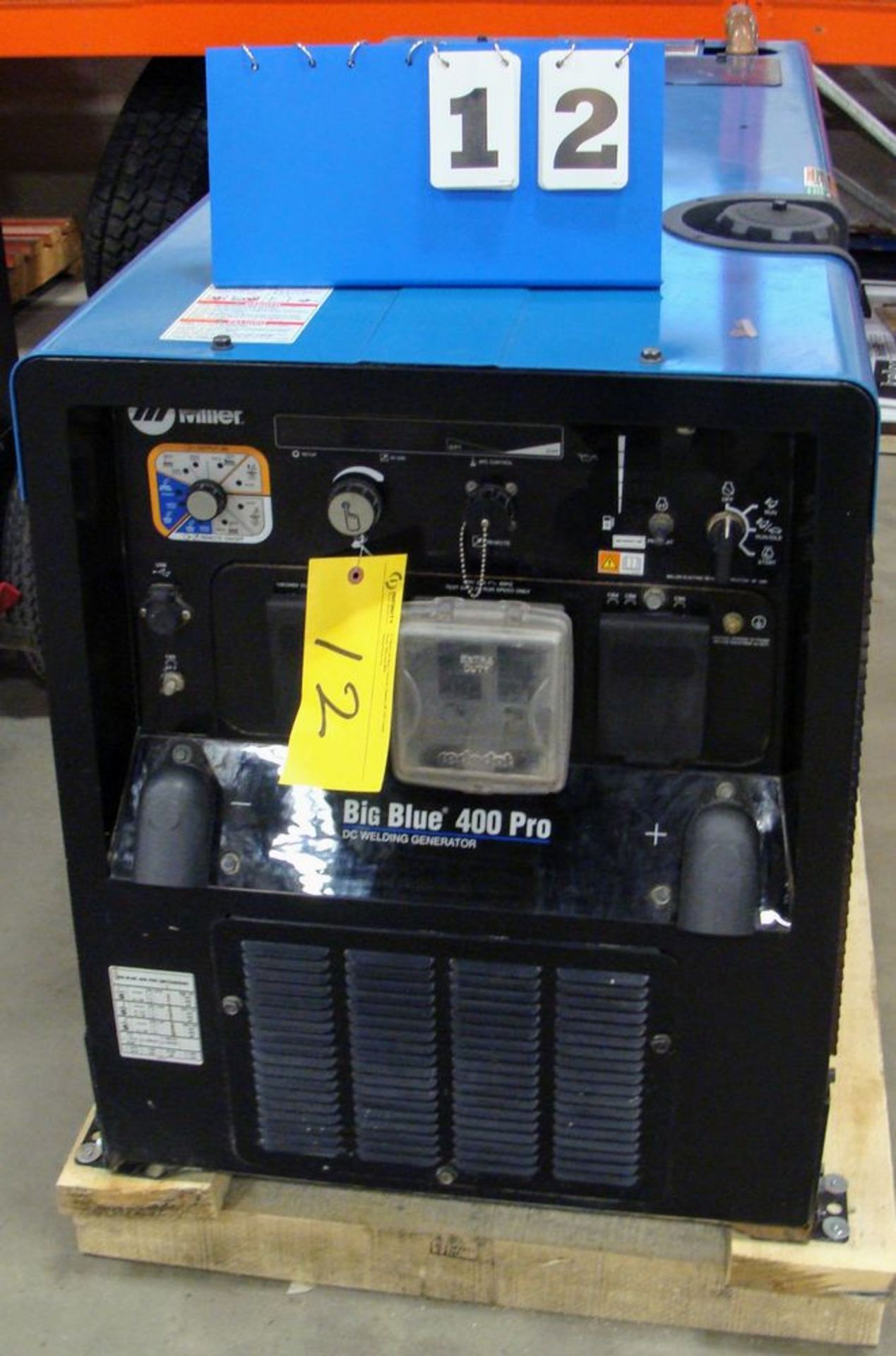 MILLER BIG BLUE 400 PRO DC WELDING GENERATOR, DIESEL FUEL, S/N MM450014R, 1,271HRS