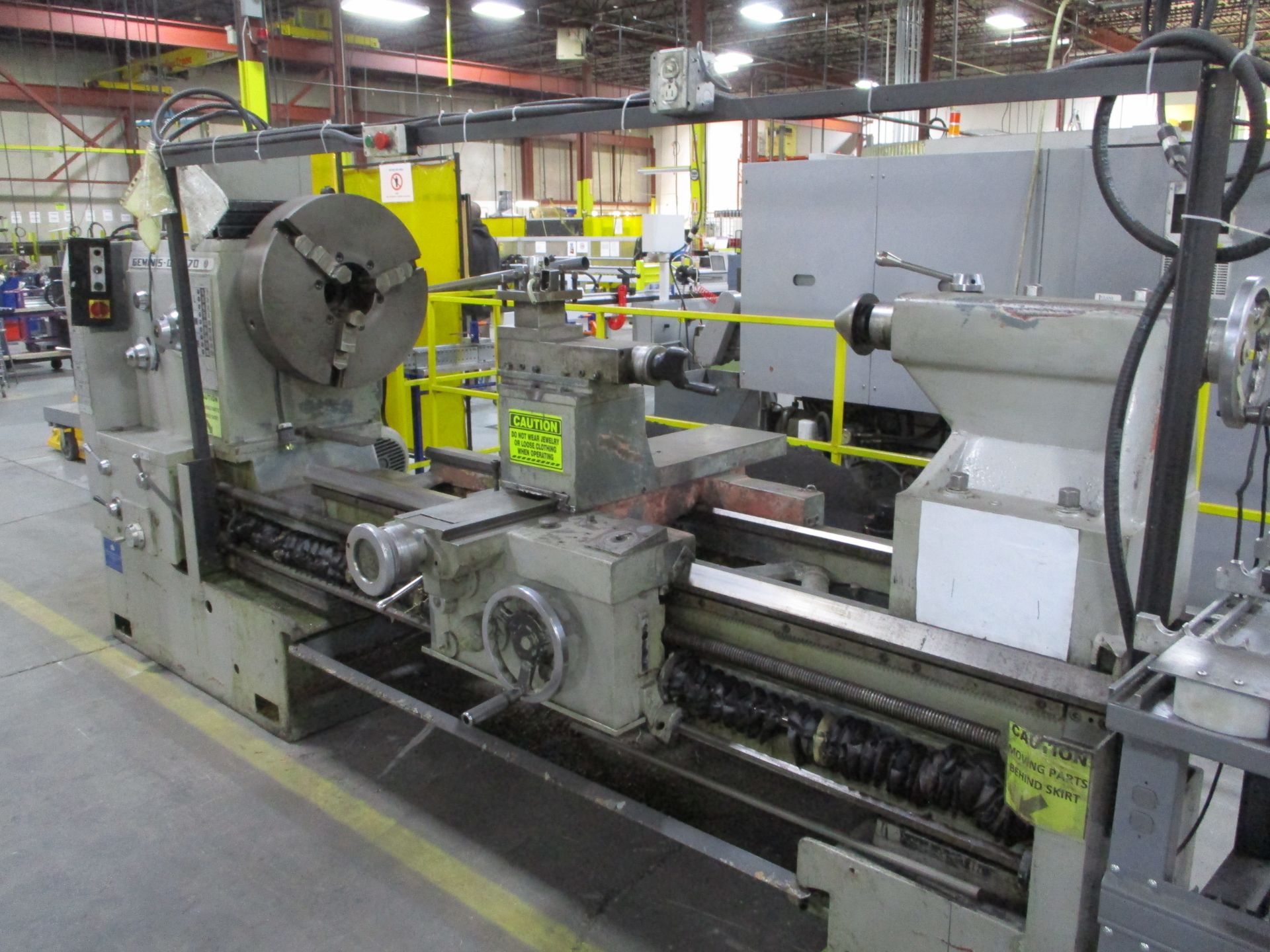 GEMINIS GE870 ENGINE LATHE, 41" SWING OVER BED, 29" SWING OVER CROSS SLIDE, 80" BETWEEN CENTERS, 3- - Image 2 of 9