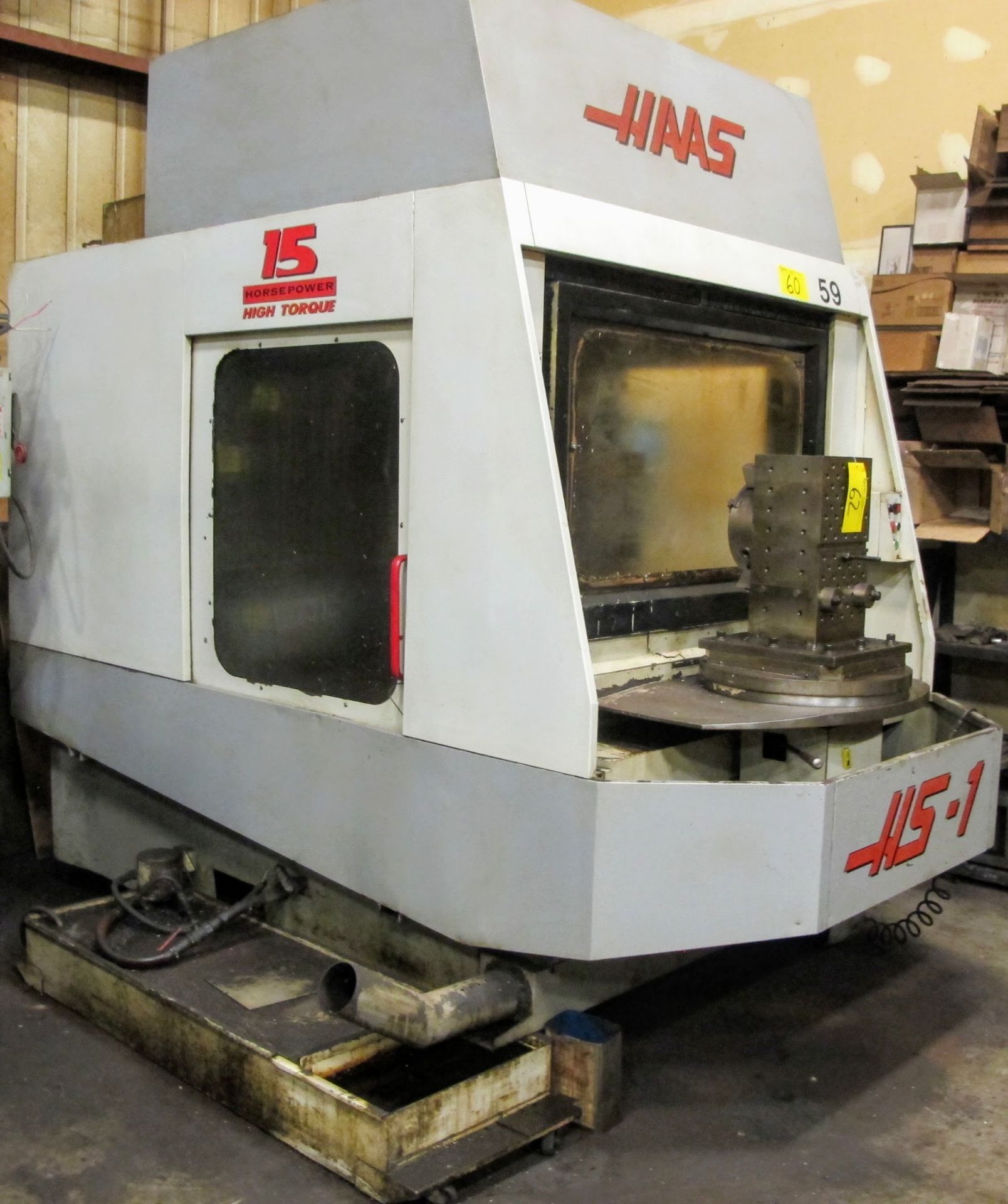 HAAS HS-1 CNC HORIZONTAL MACHINING CENTER, CNC CONTROL, 16" X 16" DUAL PALLETS, 24 ATC, 710 IPM - Image 3 of 13