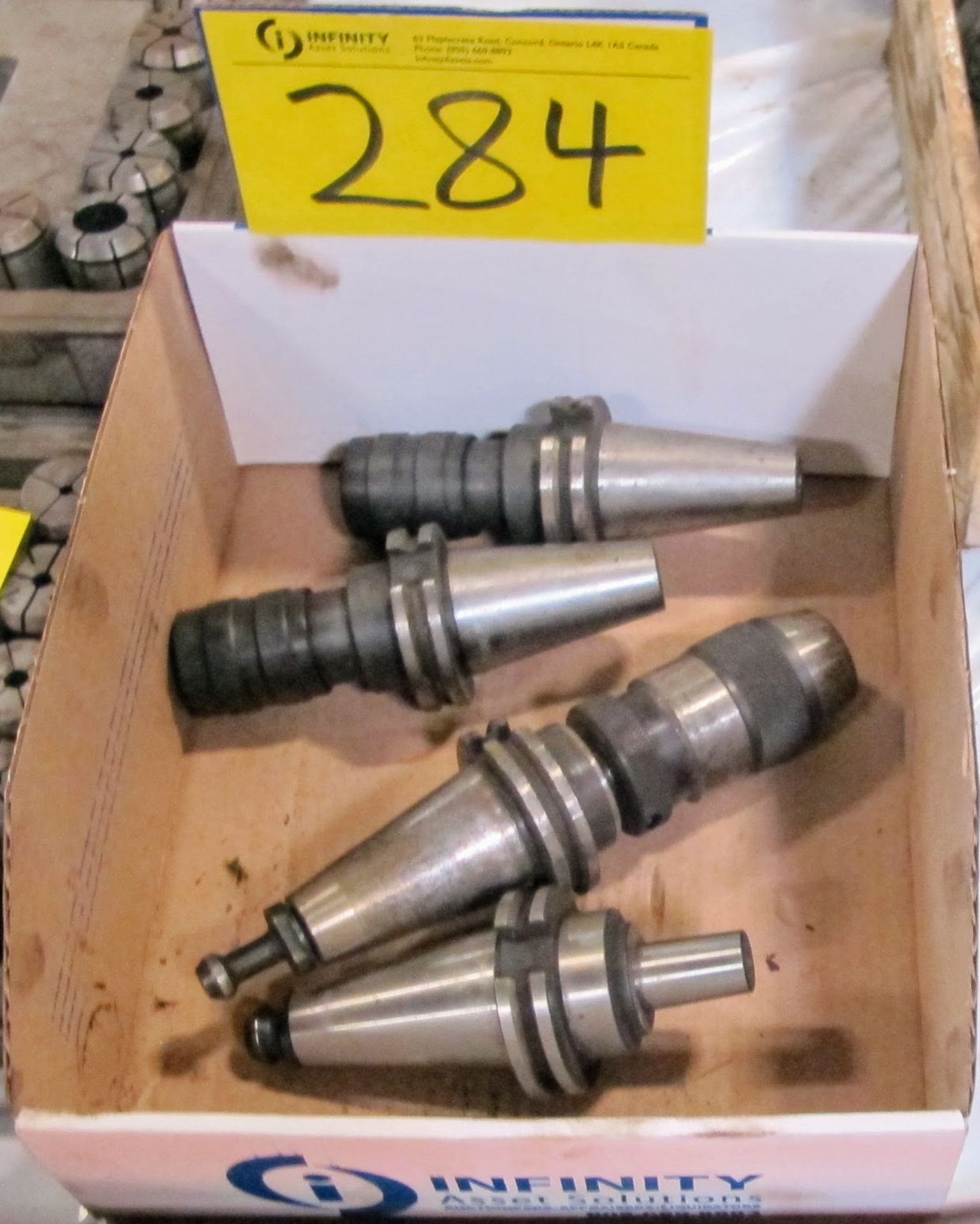 LOT OF CAT 40 TOOL HOLDERS W/ATTACHMENTS