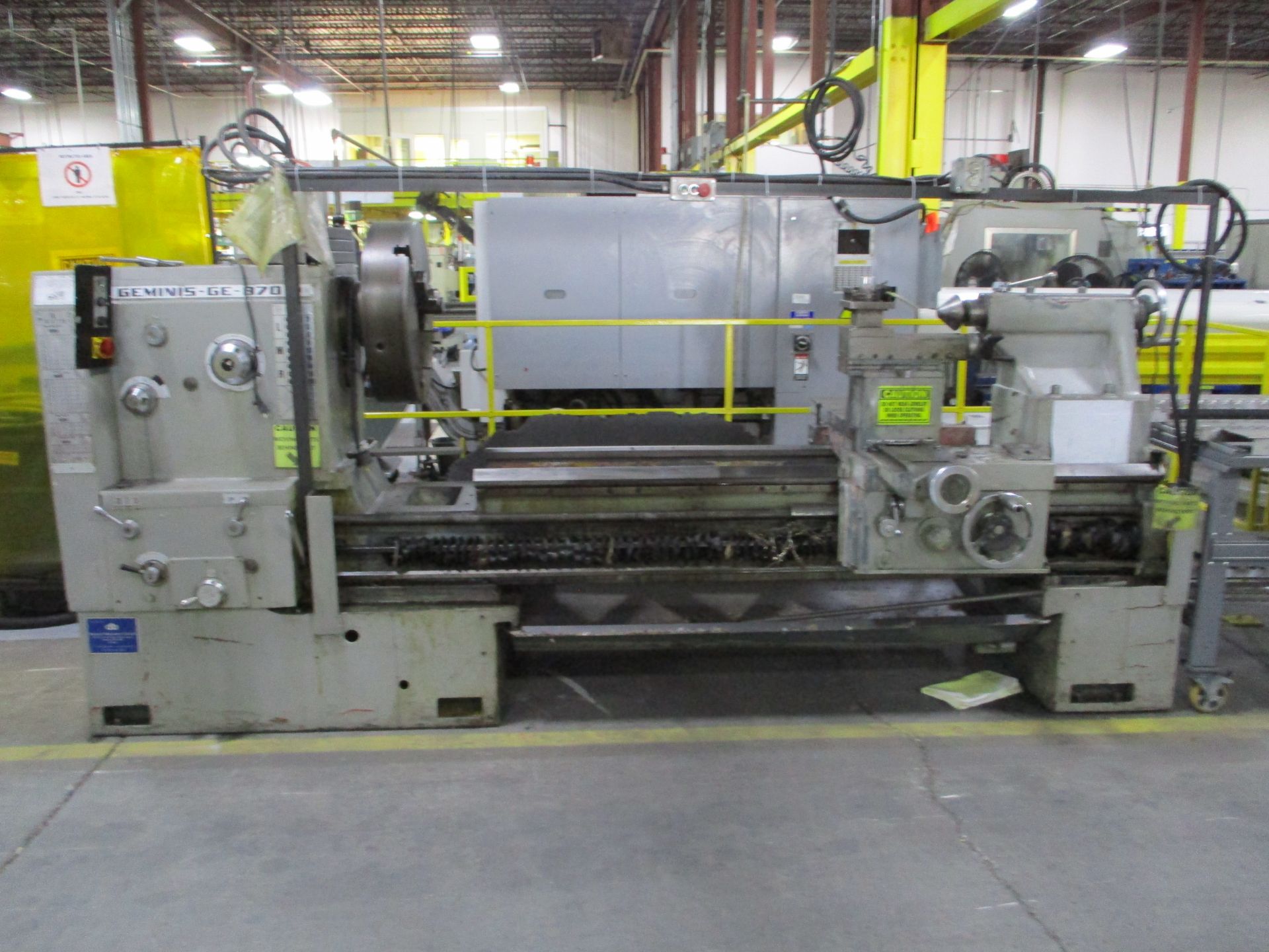 GEMINIS GE870 ENGINE LATHE, 41" SWING OVER BED, 29" SWING OVER CROSS SLIDE, 80" BETWEEN CENTERS, 3- - Image 7 of 9