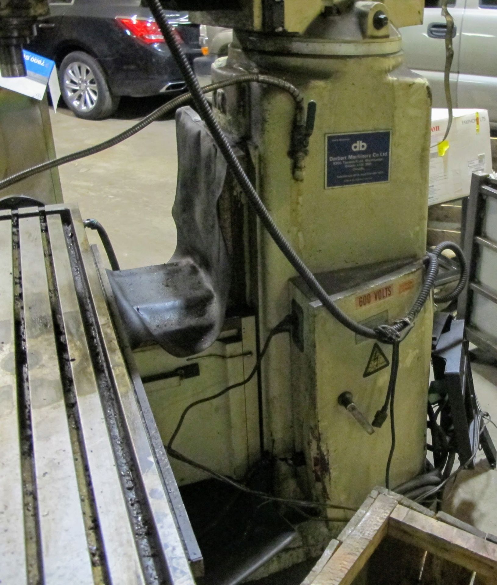 DARBERT 2HP VERTICAL MILLING MACHINE, 12" X 52" TABLE, 70 TO 3000 RPM (LOCATED AT 402725 GRAY ROAD 4 - Image 4 of 4