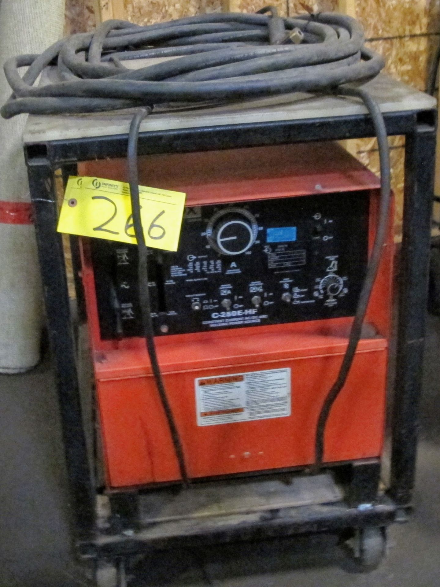 CANOX C-250E-HF WELDER W/CABLES AND CART