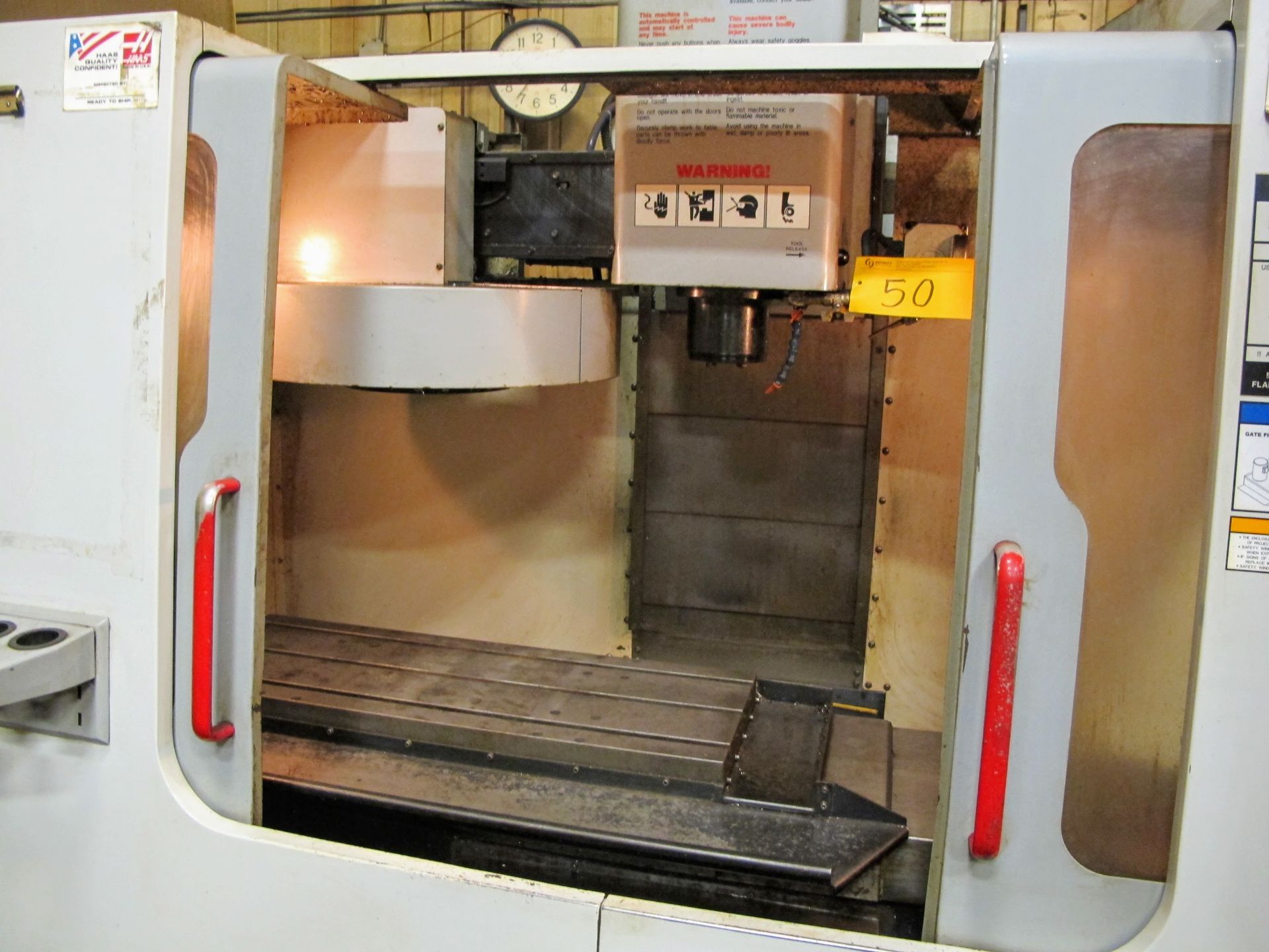 2004 HAAS VF2D CNC VERTICAL MACHINING CENTER, CNC CONTROL, TRAVELS: X-30", Y-16", Z-20", 14" X 36" - Image 6 of 17