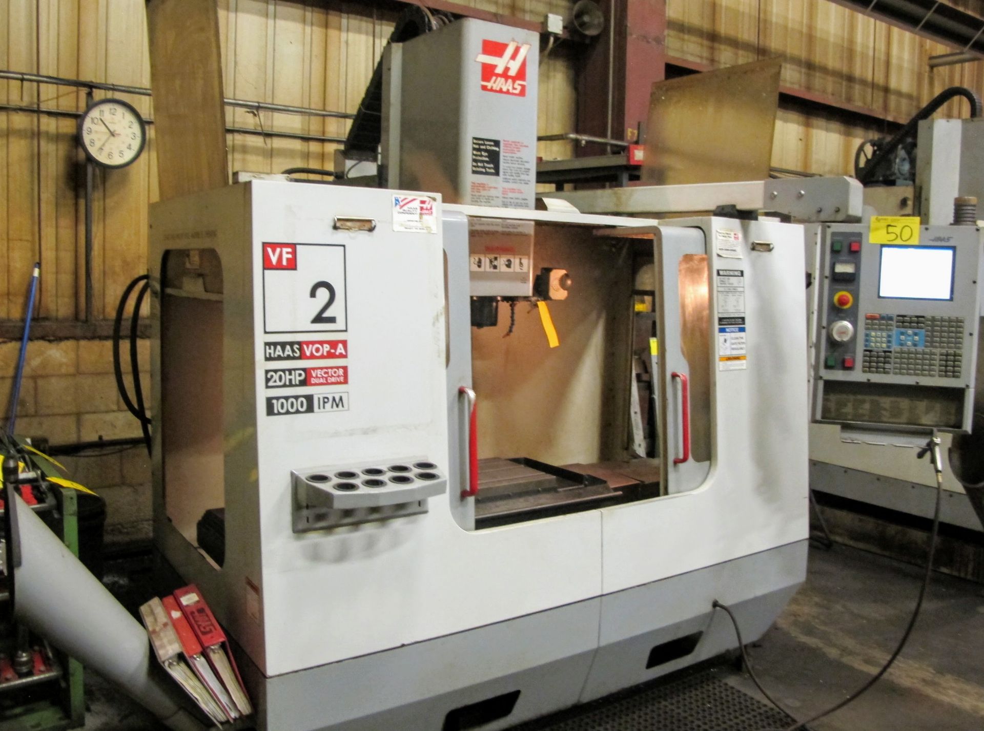 2004 HAAS VF2D CNC VERTICAL MACHINING CENTER, CNC CONTROL, TRAVELS: X-30", Y-16", Z-20", 14" X 36"