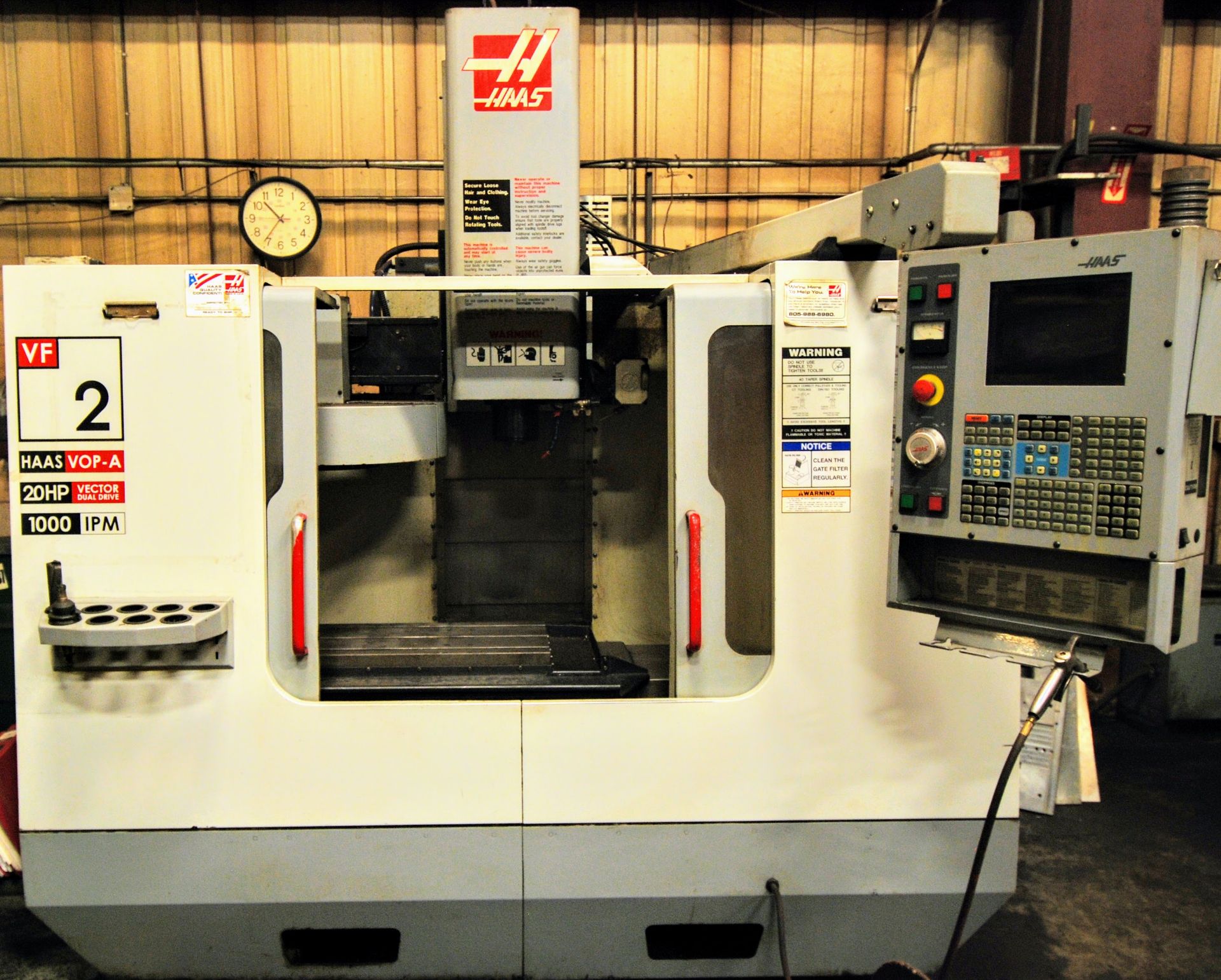 2004 HAAS VF2D CNC VERTICAL MACHINING CENTER, CNC CONTROL, TRAVELS: X-30", Y-16", Z-20", 14" X 36" - Image 4 of 17