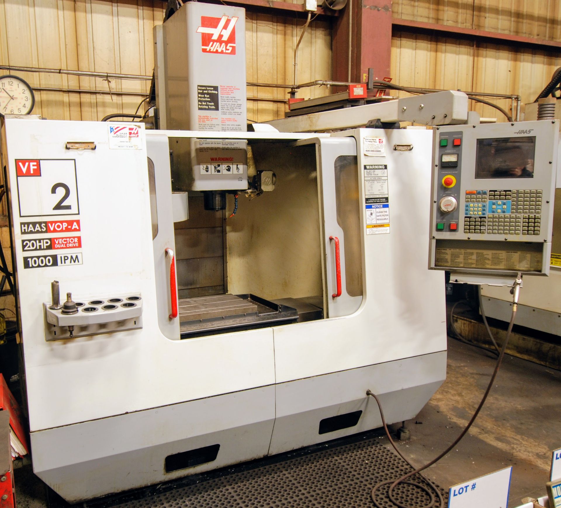 2004 HAAS VF2D CNC VERTICAL MACHINING CENTER, CNC CONTROL, TRAVELS: X-30", Y-16", Z-20", 14" X 36" - Image 5 of 17