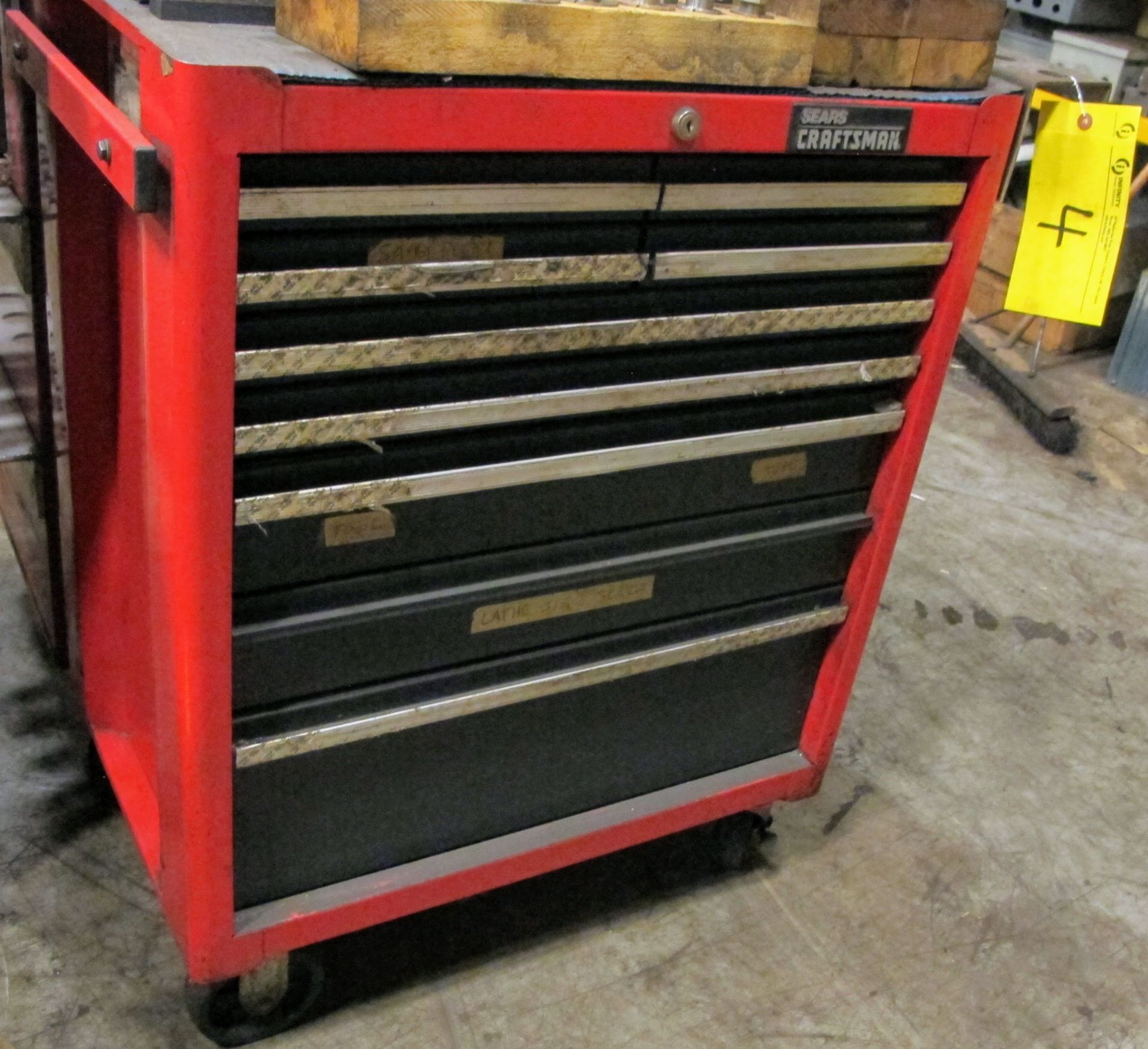 SEARS CRAFTSMAN TOOL CHEST/CART (9 DRAWERS) W/CONTENTS