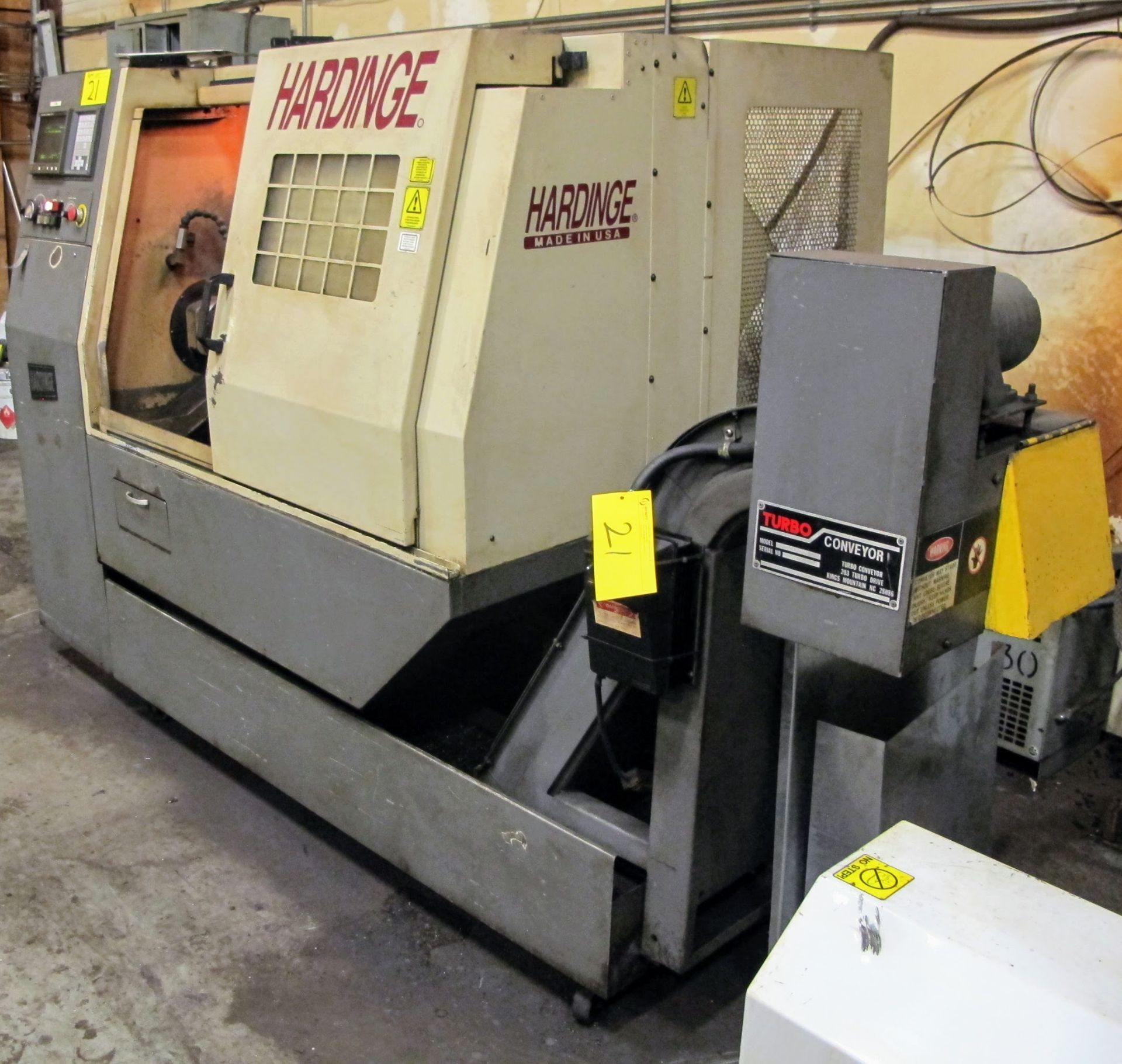 HARDINGE COBRA-42 CNC LATHE, GE FANUC SERIES 21-T CNC CONTROL, COLLET CHUCK, 12 STATION TURRET, - Image 16 of 16