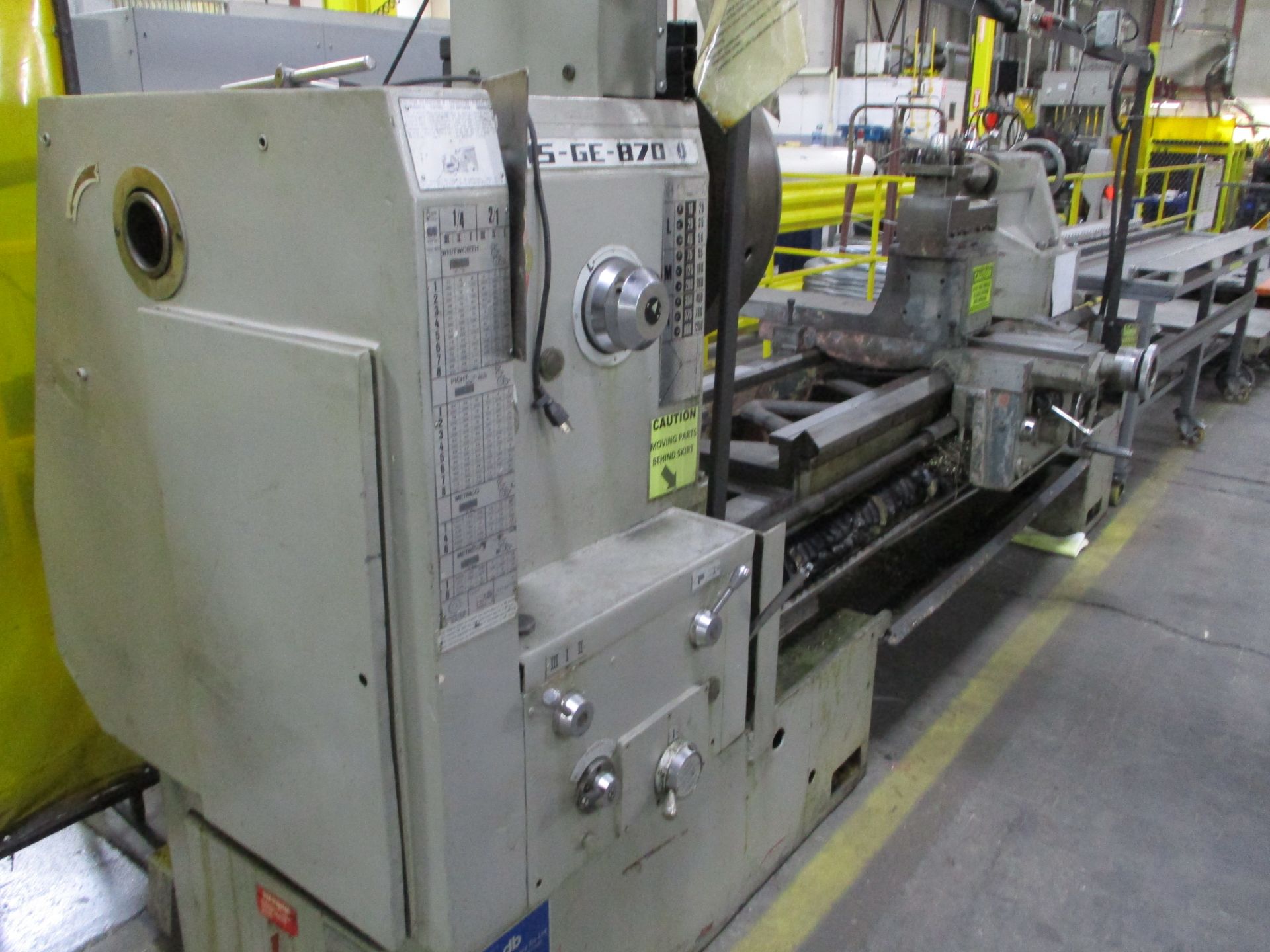 GEMINIS GE870 ENGINE LATHE, 41" SWING OVER BED, 29" SWING OVER CROSS SLIDE, 80" BETWEEN CENTERS, 3- - Image 3 of 9