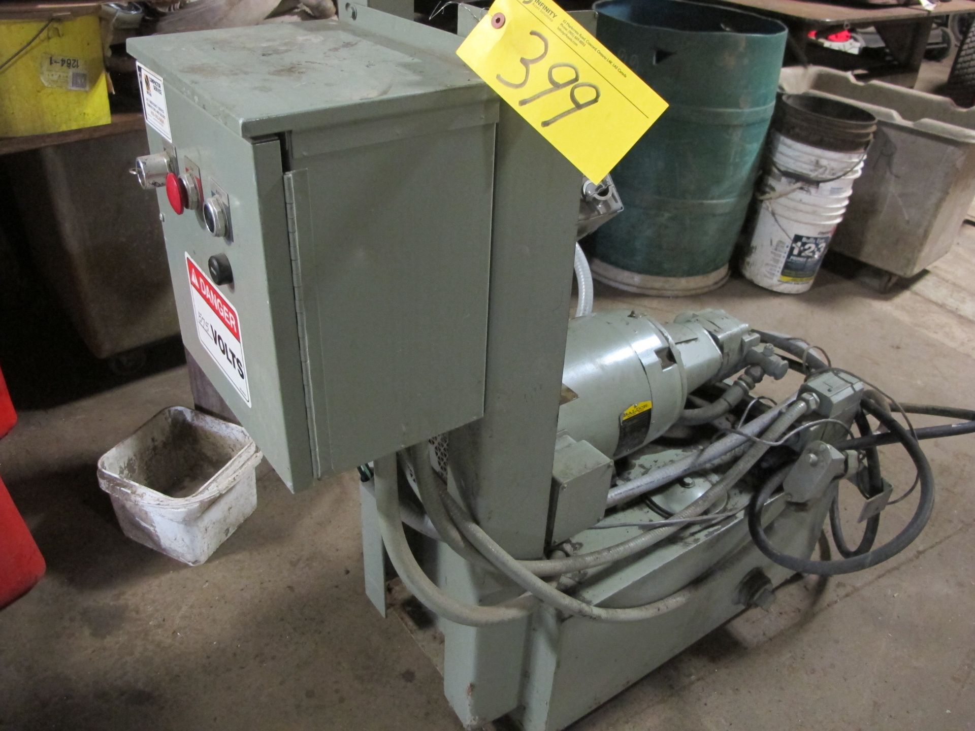 CARDBOARD COMPACTOR HYDRAULIC UNIT W/CONTROL PANEL (LOCATED AT 402725 GRAY ROAD 4 WEST, DURHAM, ON)