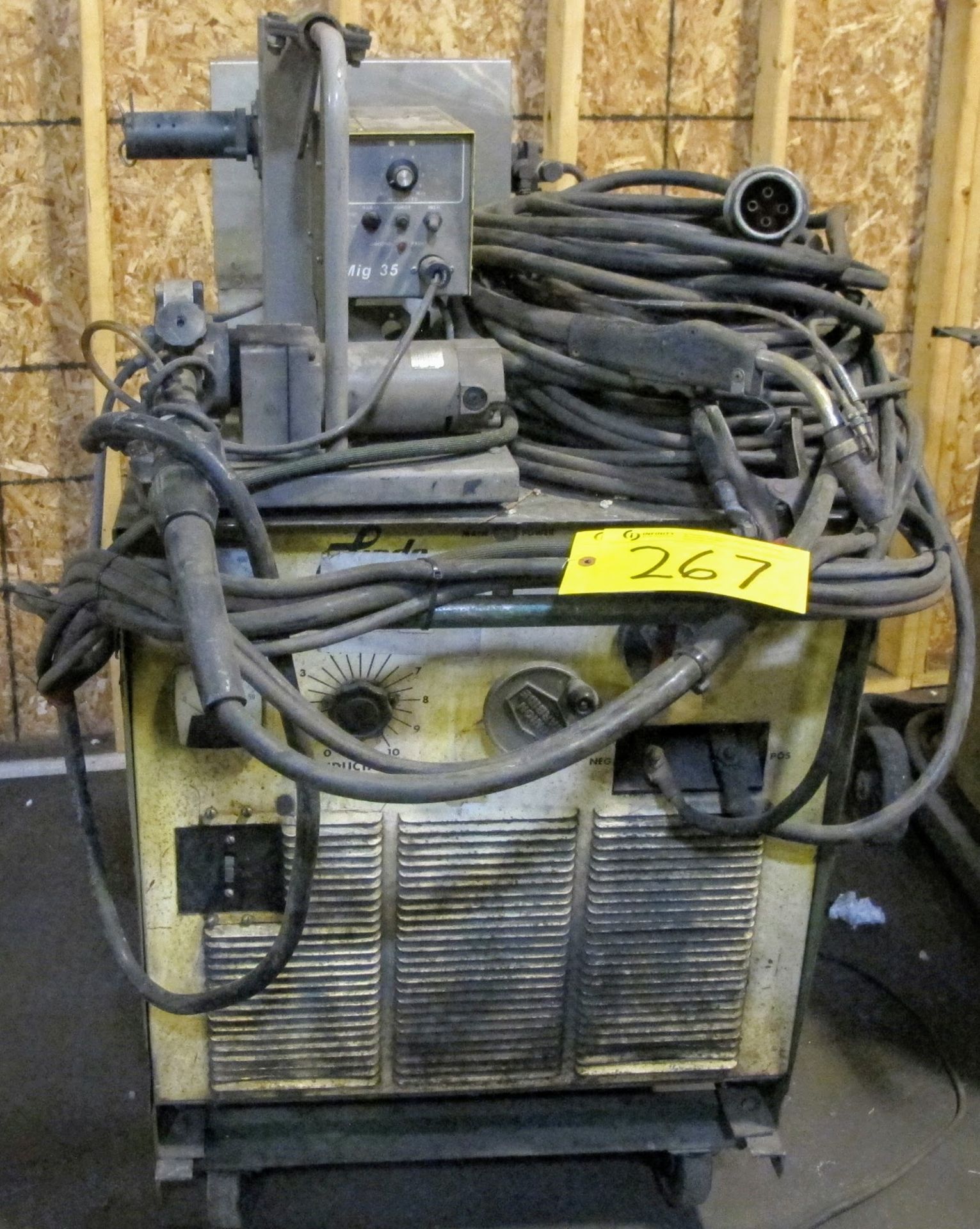 LINDE SVT400/575 WELDER W/ESAB MIG 35 WIRE FEEDER, COOLIT COOLING SYSTEM, CABLES AND CART