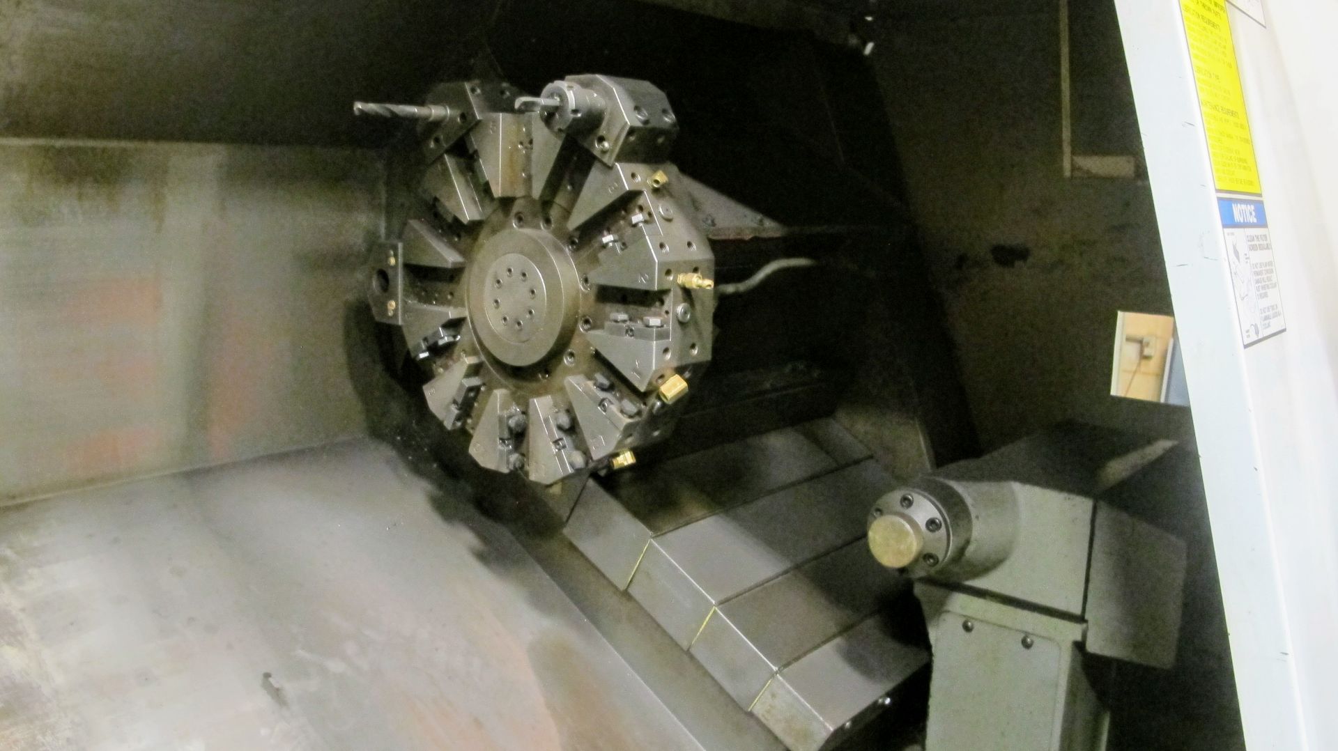 2006 HAAS SL-30TB CNC LATHE, CNC CONTROL, 4.0" BIG BORE, 15" 3 JAW CHUCK, 12 STATION TURRET, - Image 10 of 16