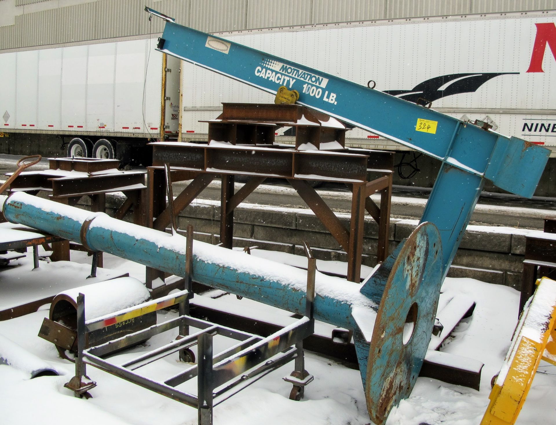 MOTIVATION 1,000LB CAP. JIB CRANE, FREE STANDING