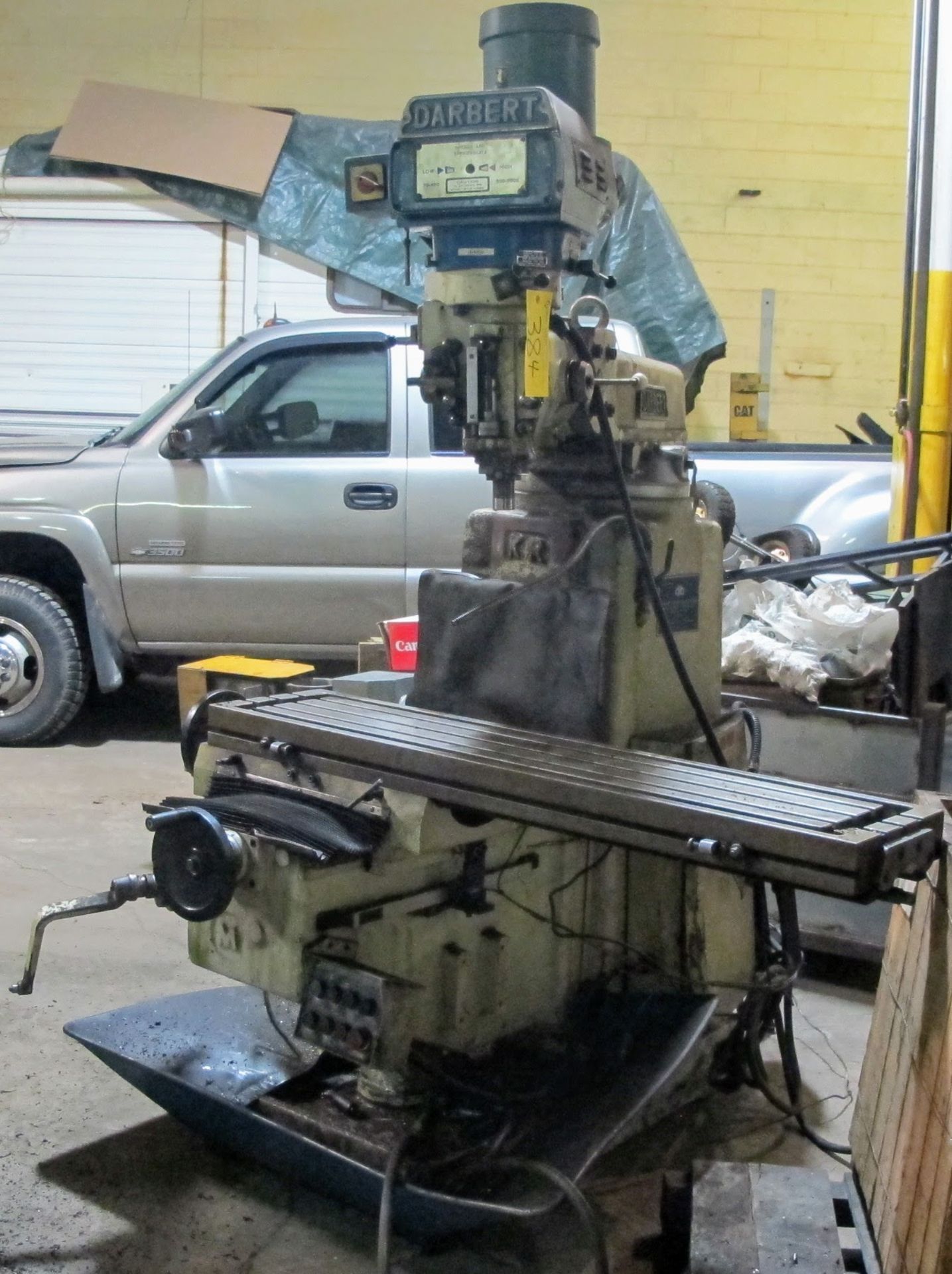 DARBERT 2HP VERTICAL MILLING MACHINE, 12" X 52" TABLE, 70 TO 3000 RPM (LOCATED AT 402725 GRAY ROAD 4