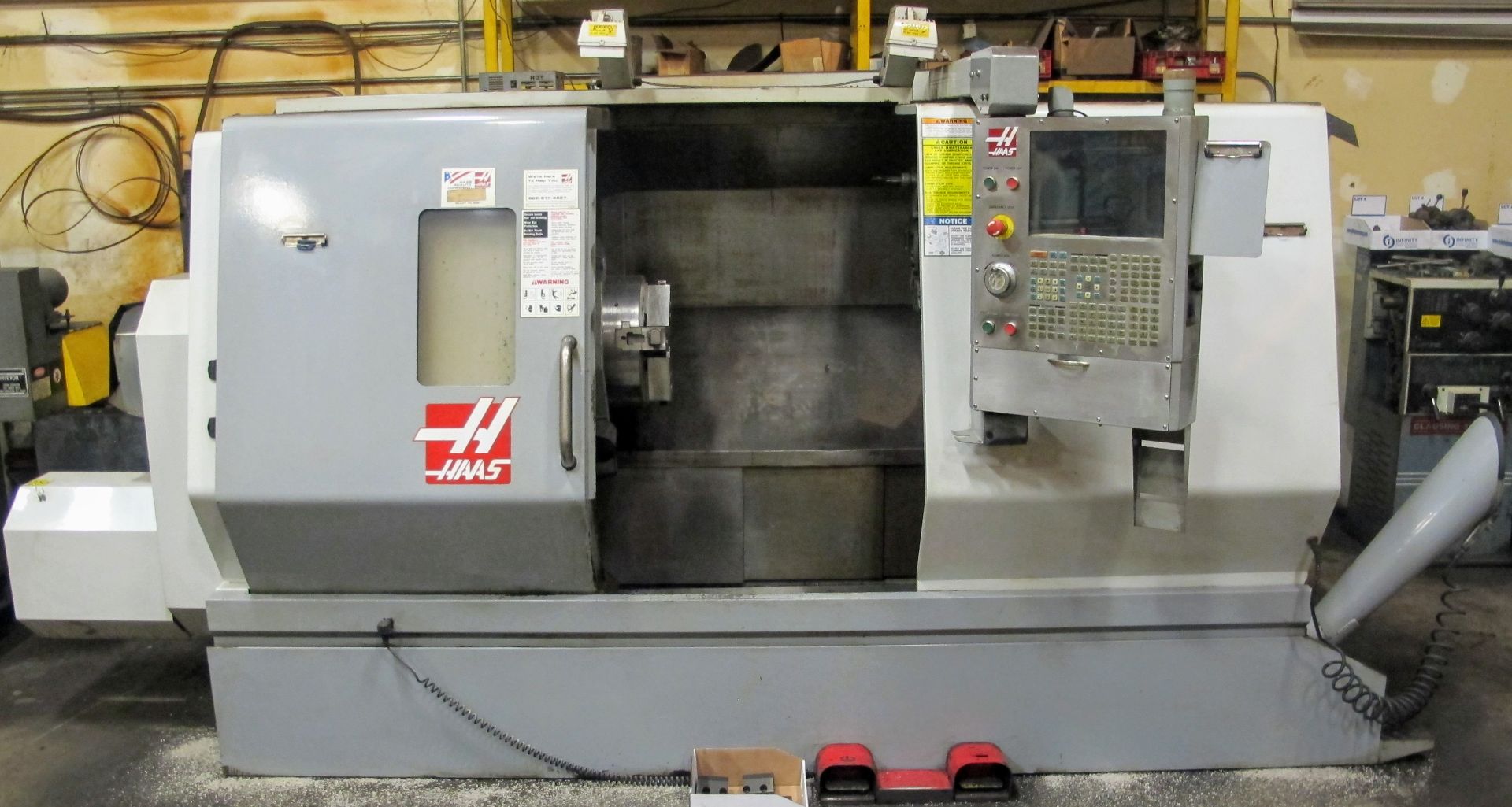 2006 HAAS SL-30TB CNC LATHE, CNC CONTROL, 4.0" BIG BORE, 15" 3 JAW CHUCK, 12 STATION TURRET, - Image 4 of 16