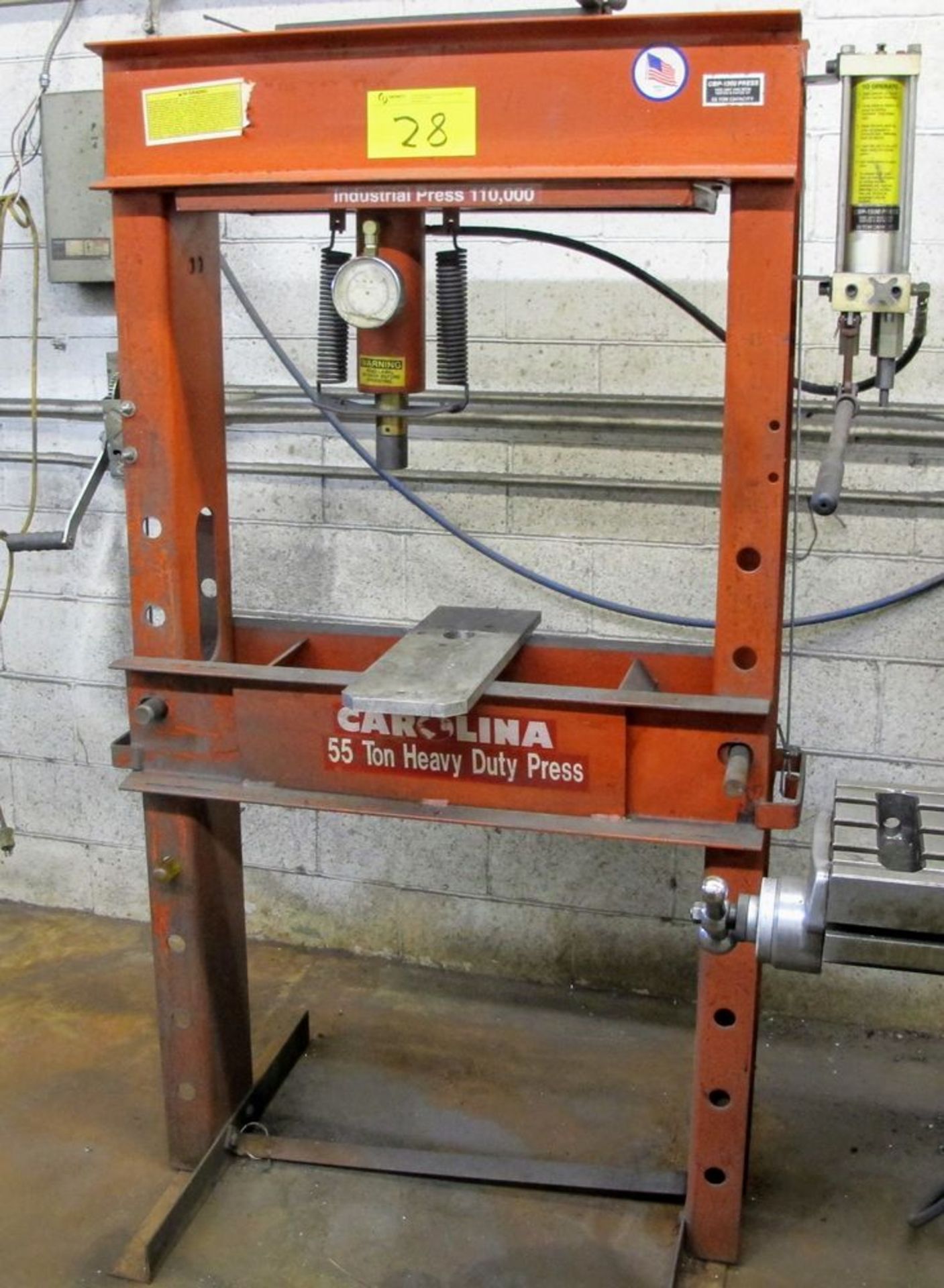 CAROLINA CBP-1200 SHOP PRESS, 55 TON CAP.