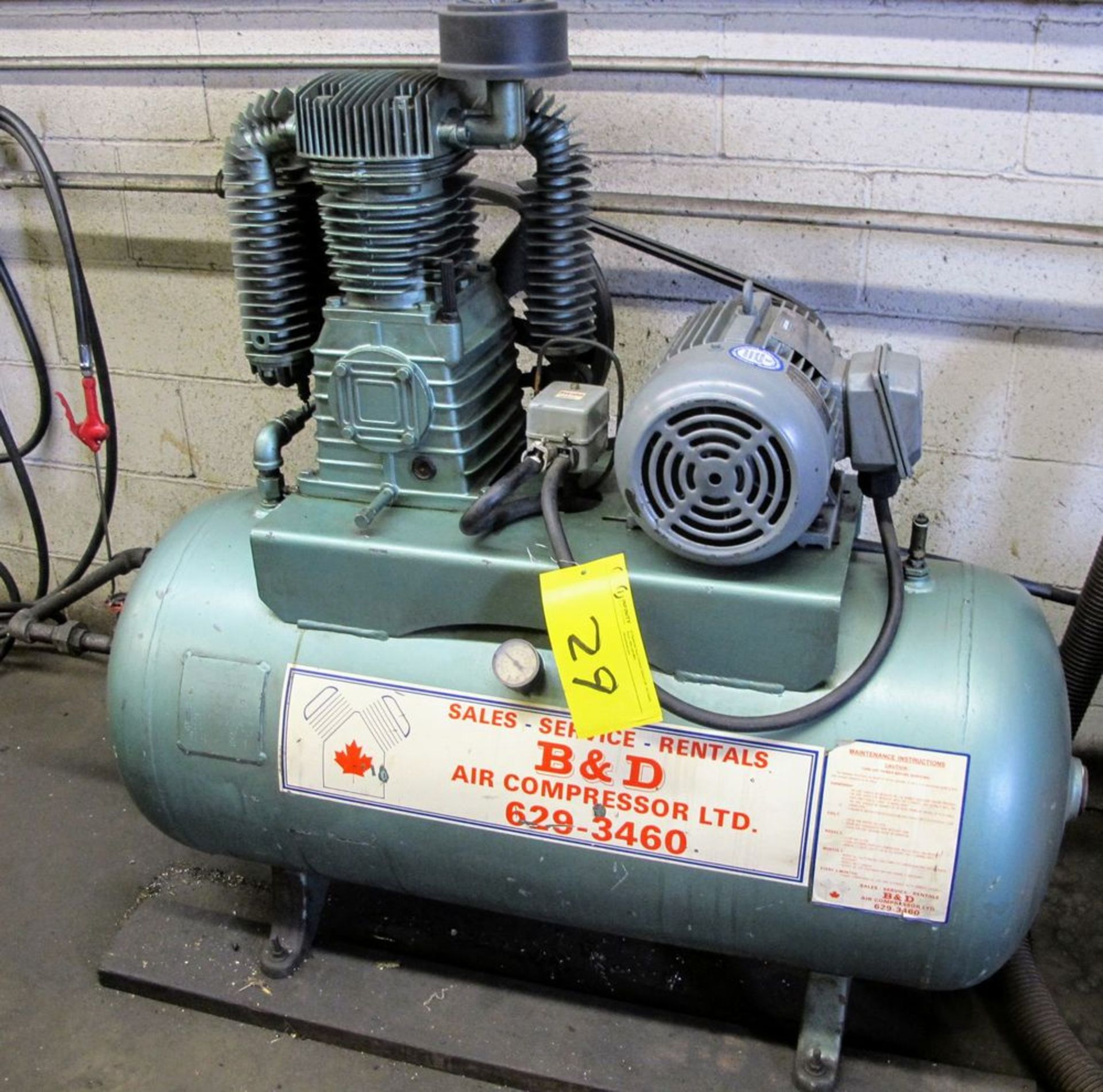 B&D AIR COMPRESSOR, 5 HP TANK TYPE