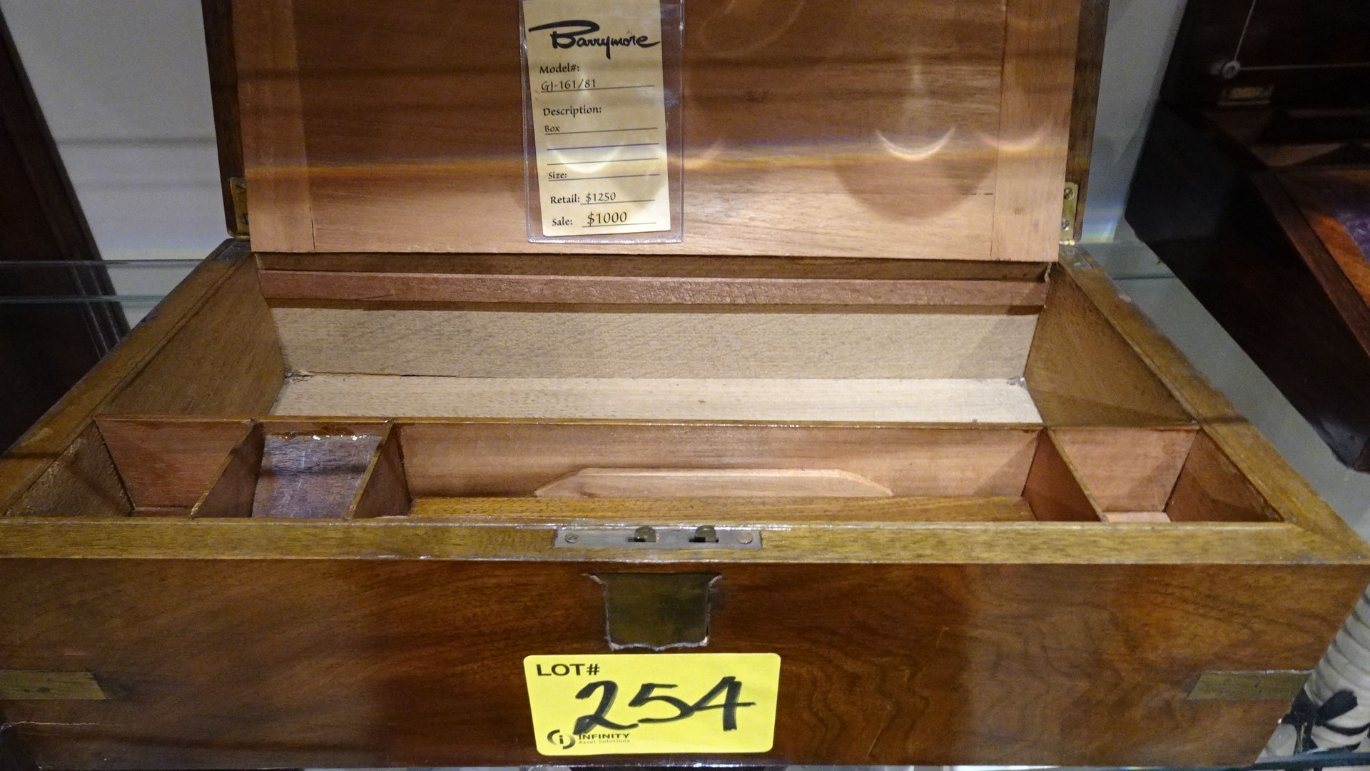 ANTIQUE STYLE WRITING BOX (MSRP $1250) - Image 4 of 5