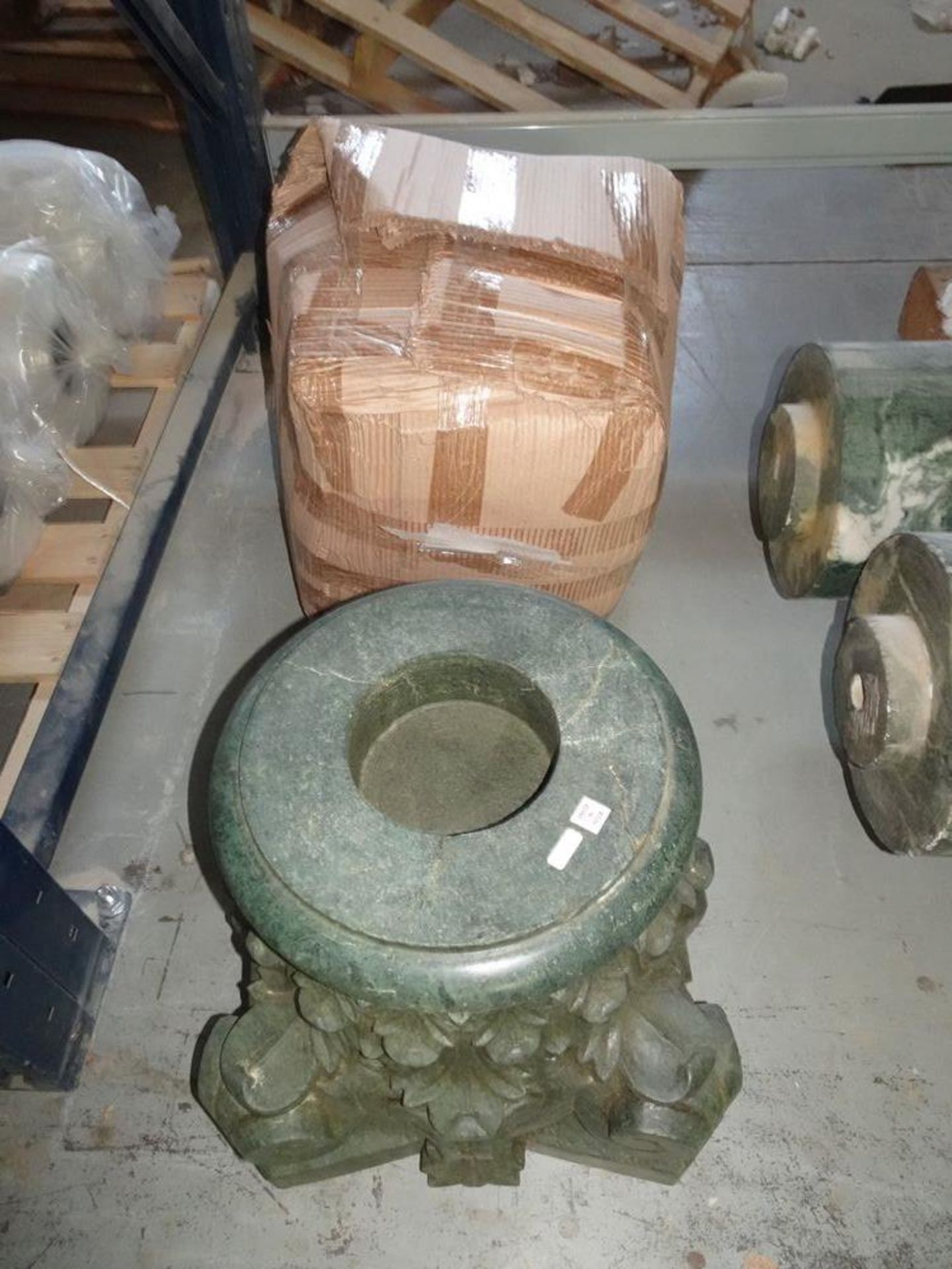 JADE MARBLE PILLARS - Image 3 of 4