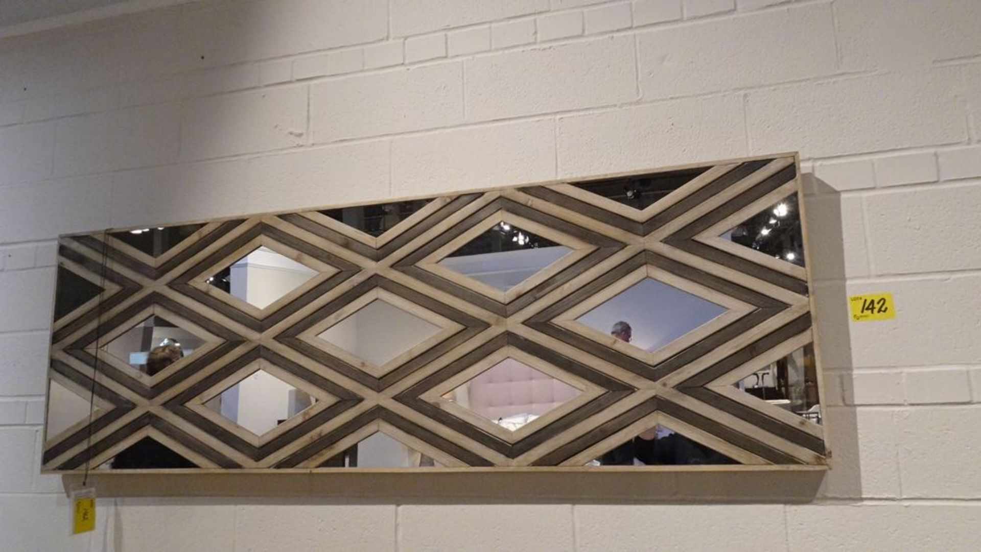 GRACE FEYOCK - PATTERNED WOOD AND MIRROR PIECE (MSRP $480)