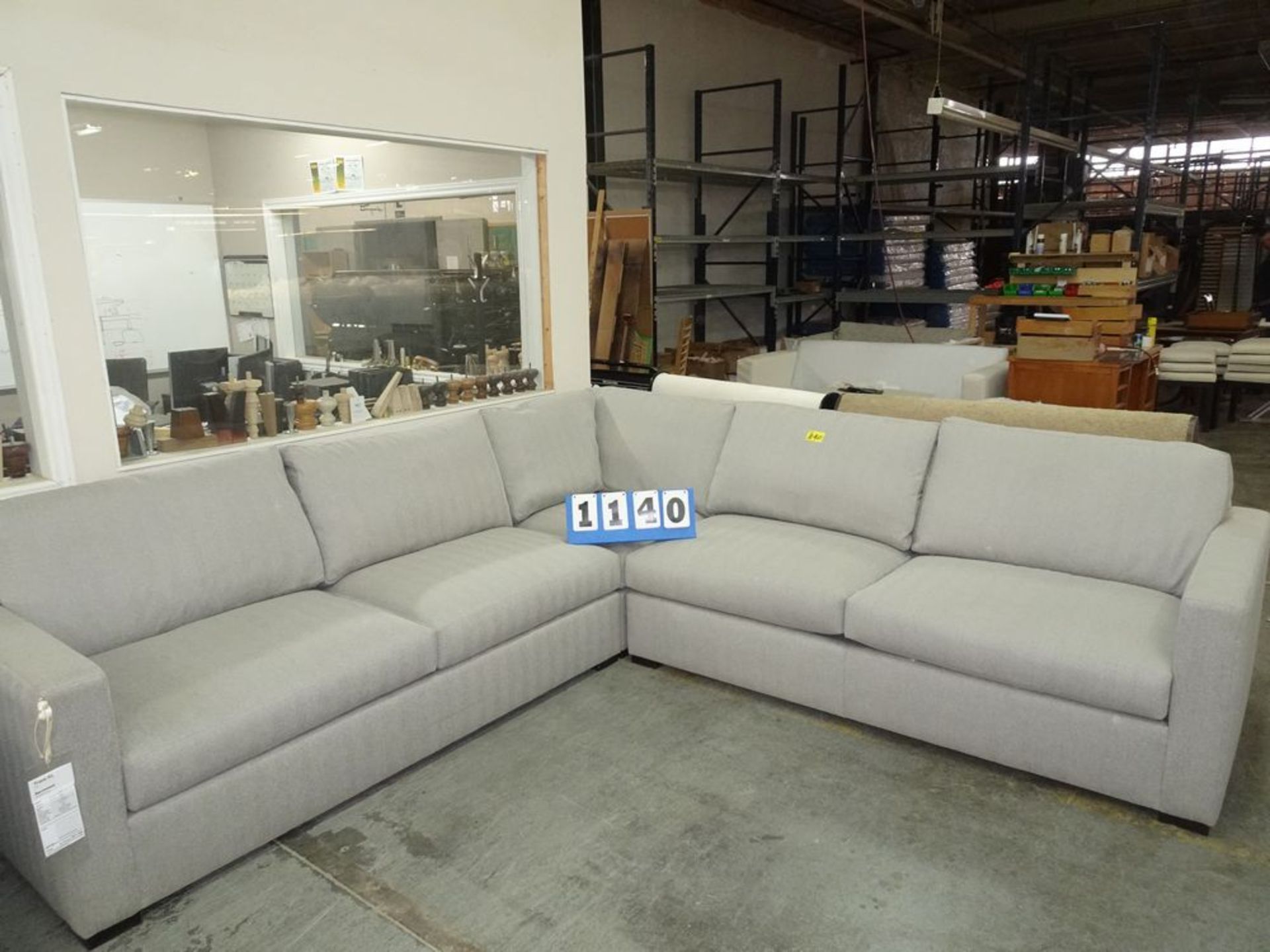 3 PIECE SECTIONAL SOFA - PALE GRAY