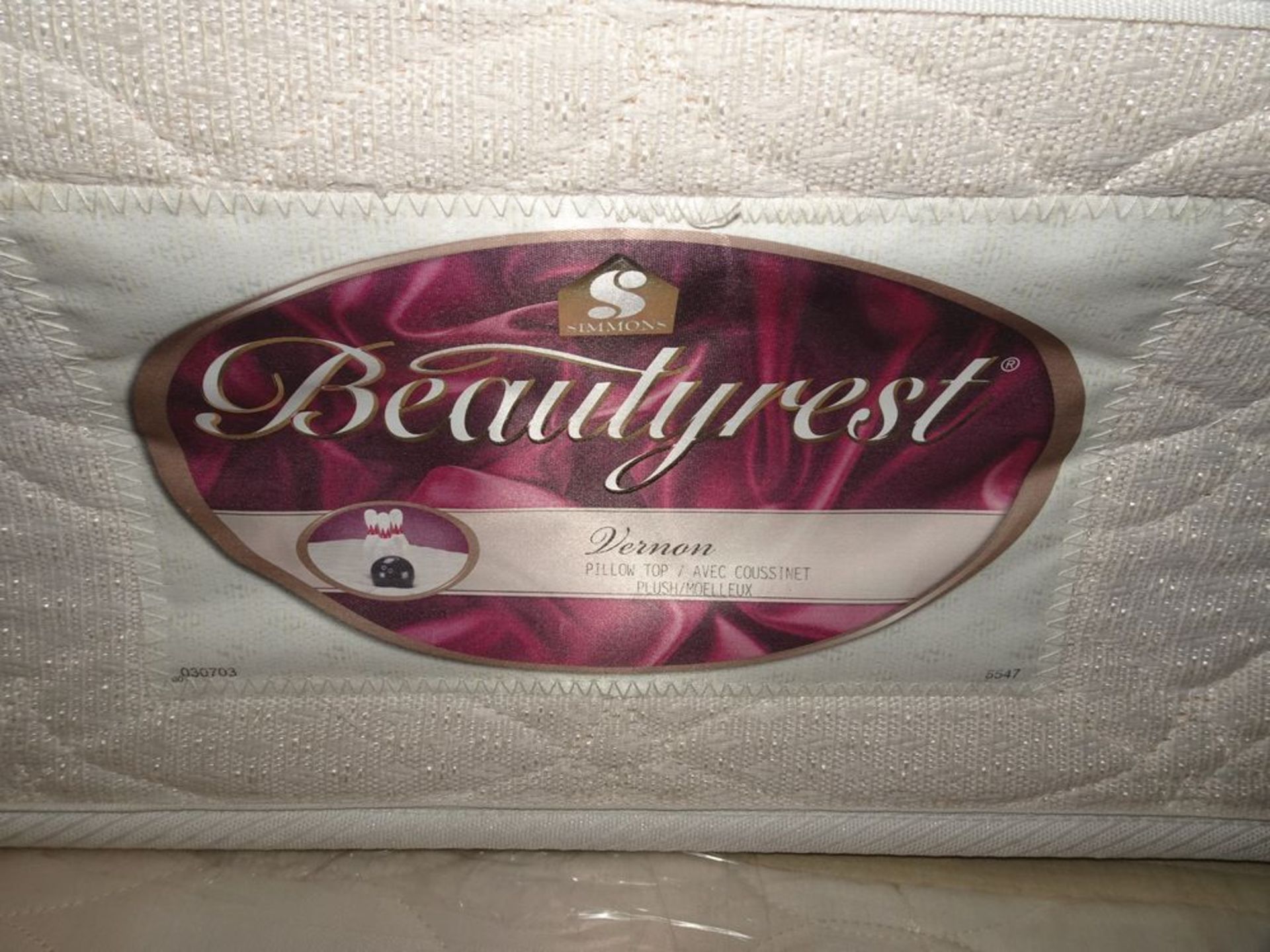 QUEEN SIZE - BEAUTYREST "VERNON" PILLOW TOP W/BOXSPRING - Image 4 of 5