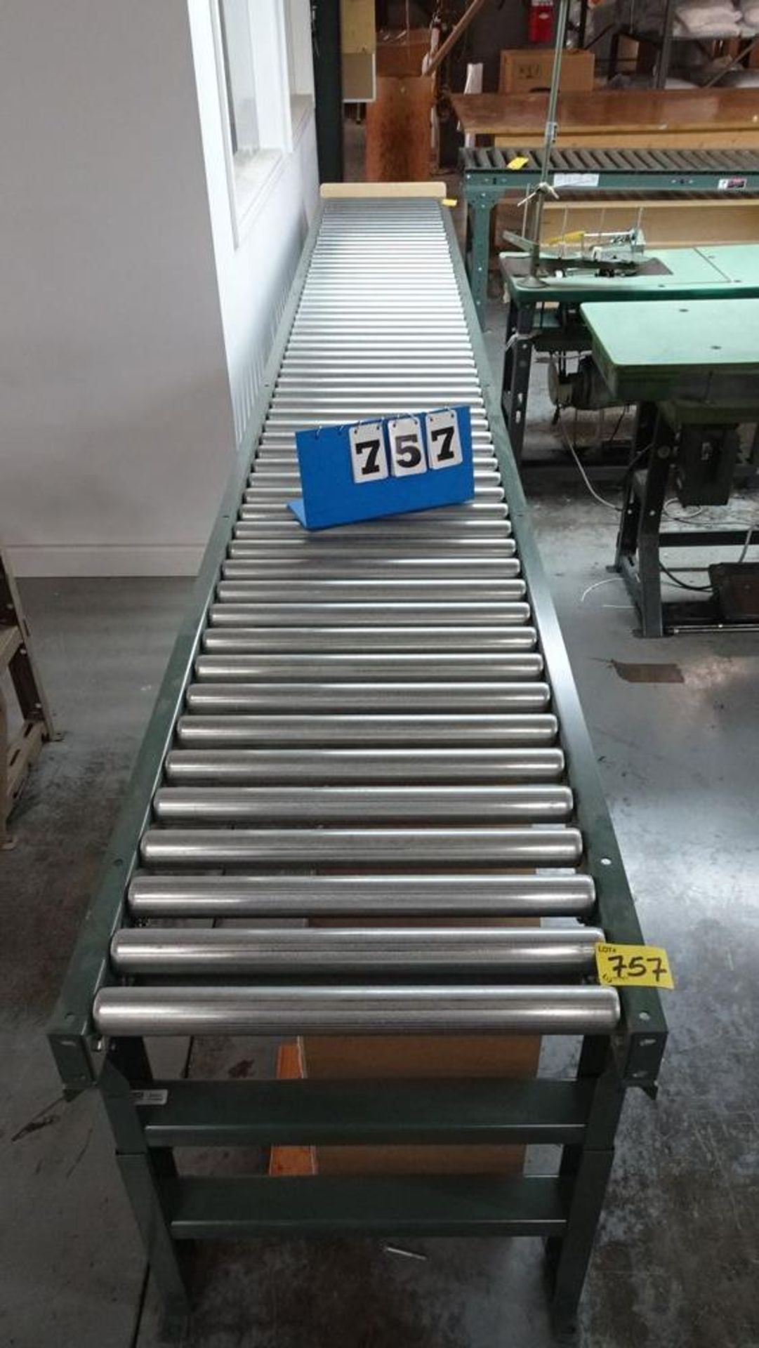 (4) SECTIONS OF GRAVITY ROLLER CONVEYORS (24" X 15') (24" X 15') (24" X 10') (24" X 42')