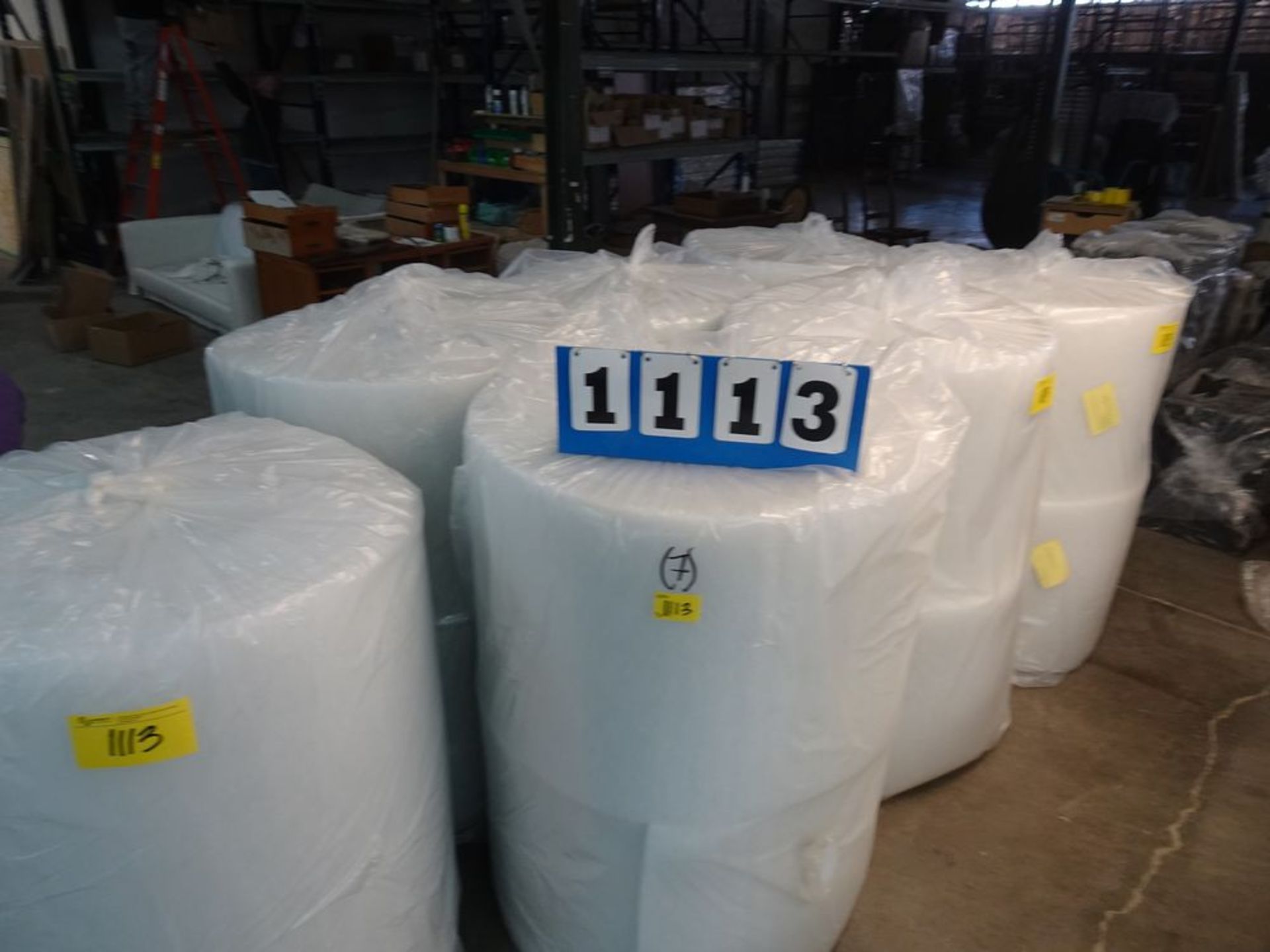 (7) ROLLS OF BONDED POLY 7/8 48" 25M FOAM - Image 2 of 3