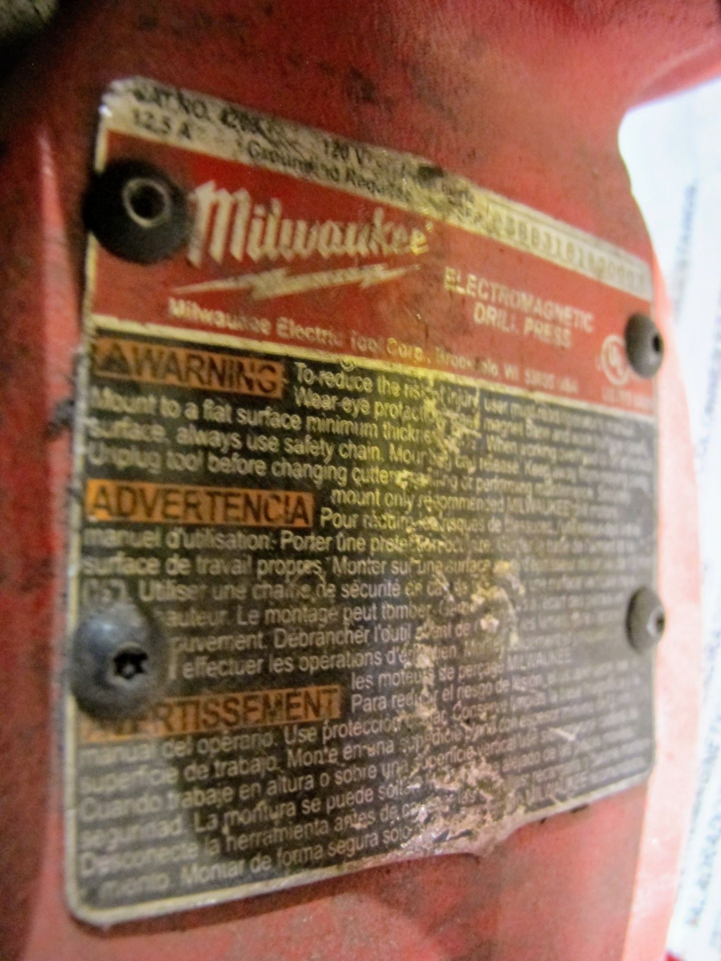 MILWAUKEE MAGNETIC DRILL MODEL 4205 - Image 3 of 3