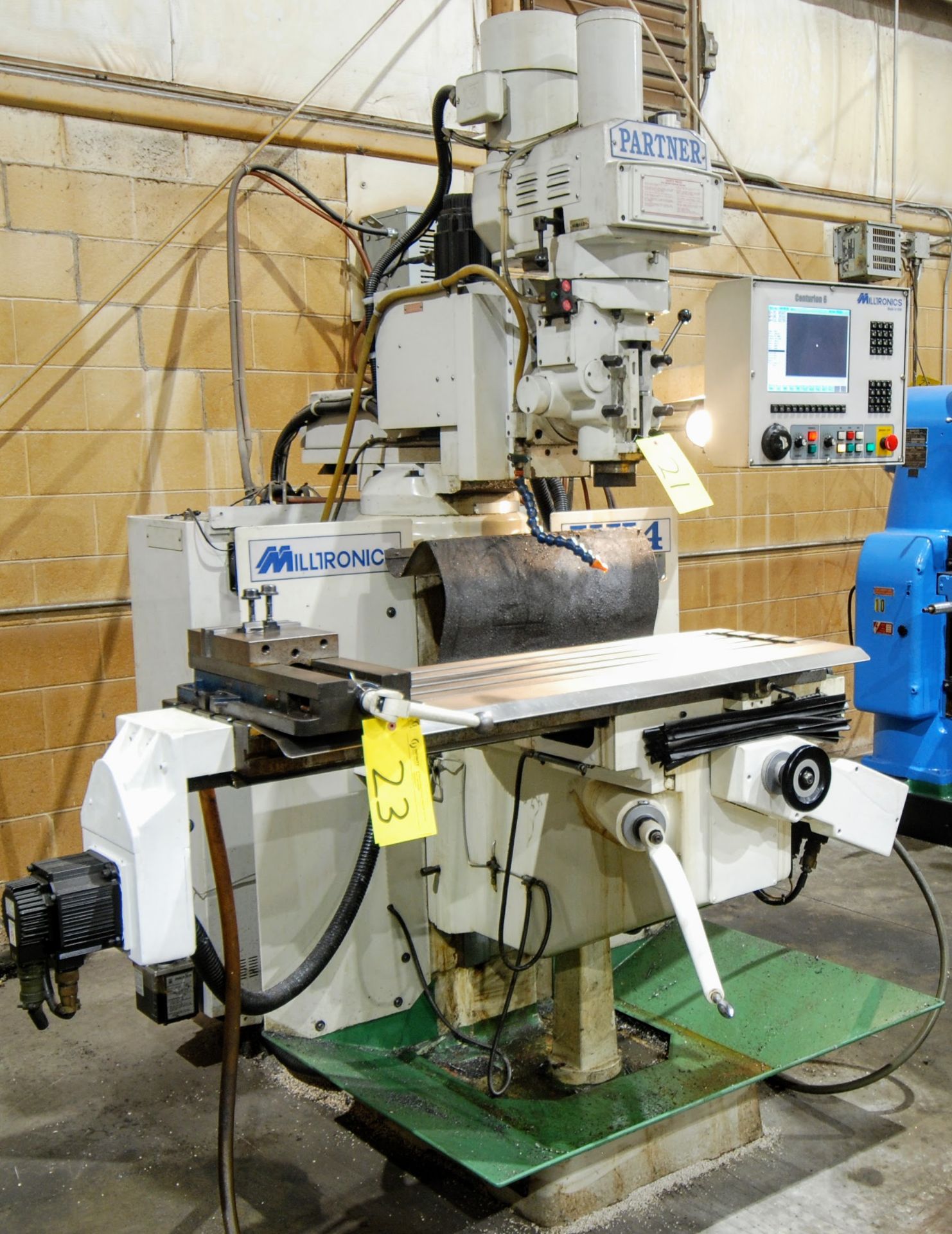 2001 MILLTRONICS VKM4 CNC MILLING MACHINE, S/N 7075, CENTURION 6 CNC CONTROL, 12" X 50" TABLE - Image 11 of 15