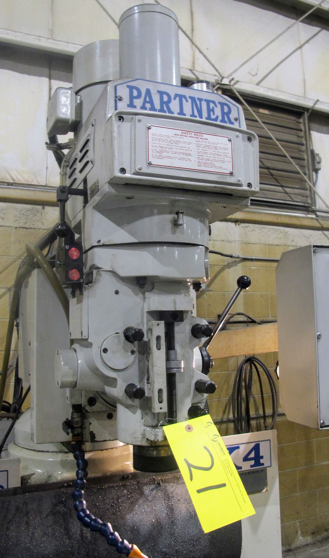 2001 MILLTRONICS VKM4 CNC MILLING MACHINE, S/N 7075, CENTURION 6 CNC CONTROL, 12" X 50" TABLE - Image 13 of 15