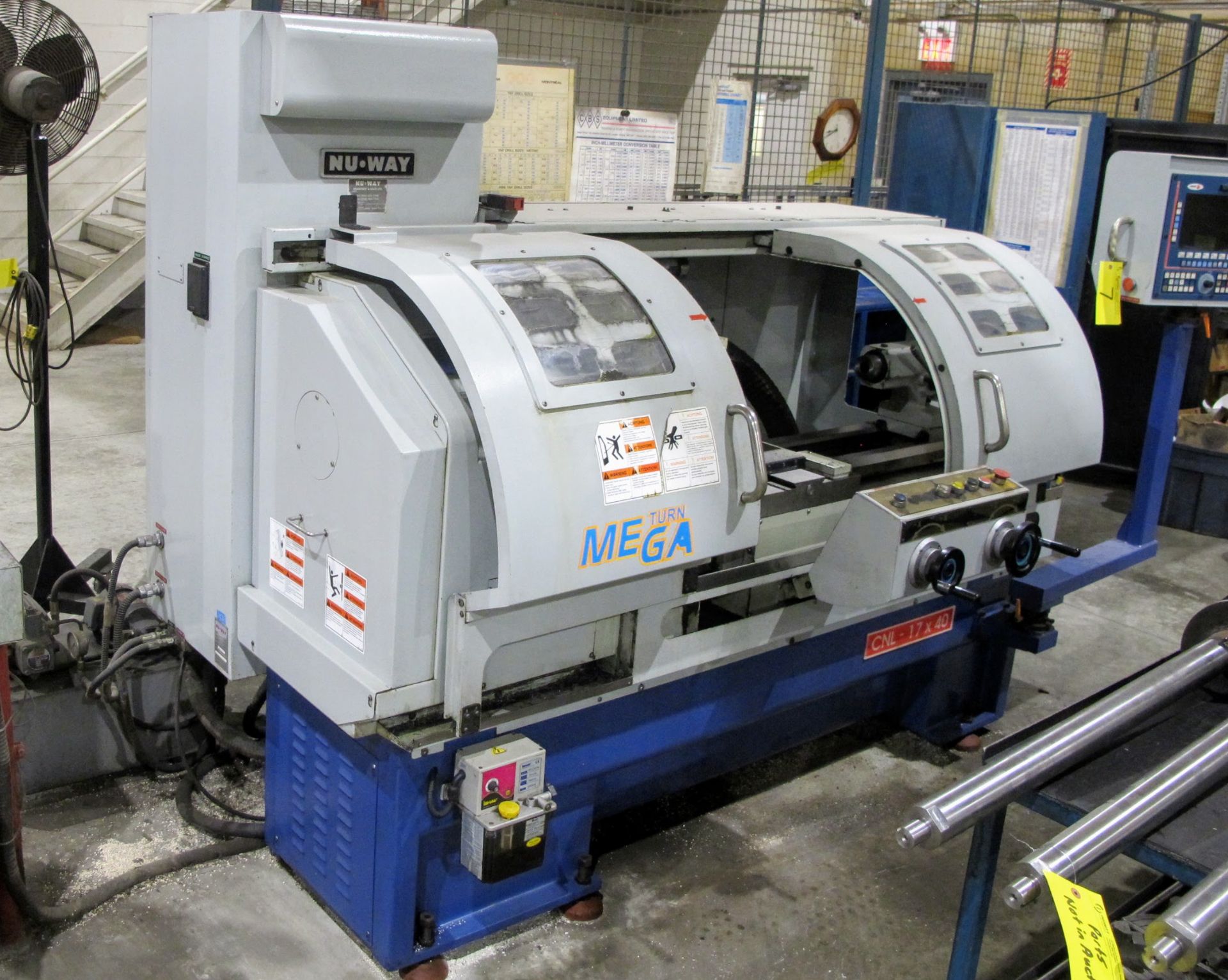 MEGATURN CNL-1740 CNC LATHE, S/N 1740510646, 9" 3-JAW CHUCK, TAILSTOCK, FAGOR CNC CONTROL, EXTRA 4- - Image 2 of 26