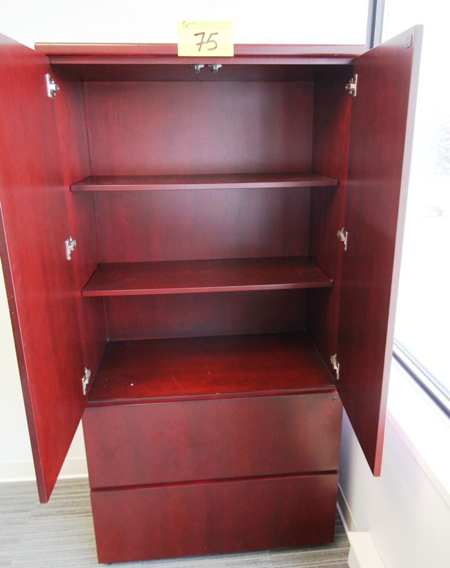 L-SHAPED DESK W/ MATCHING STORAGE CABINET - Image 5 of 5