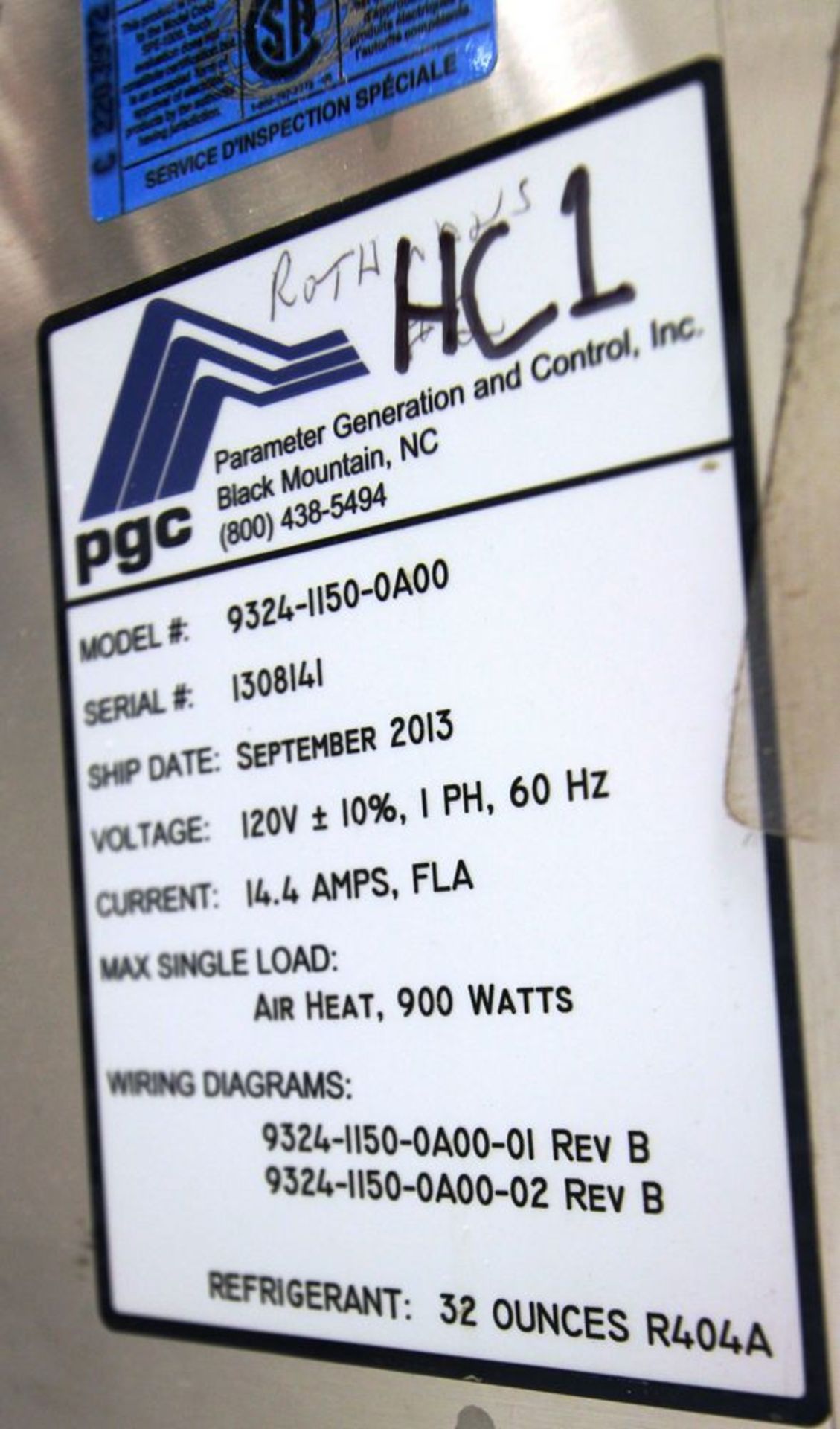 2013 PGC 9324-1150-0A00 HUMIDITY CONTROL UNIT, S/N 1308141 - Image 2 of 2