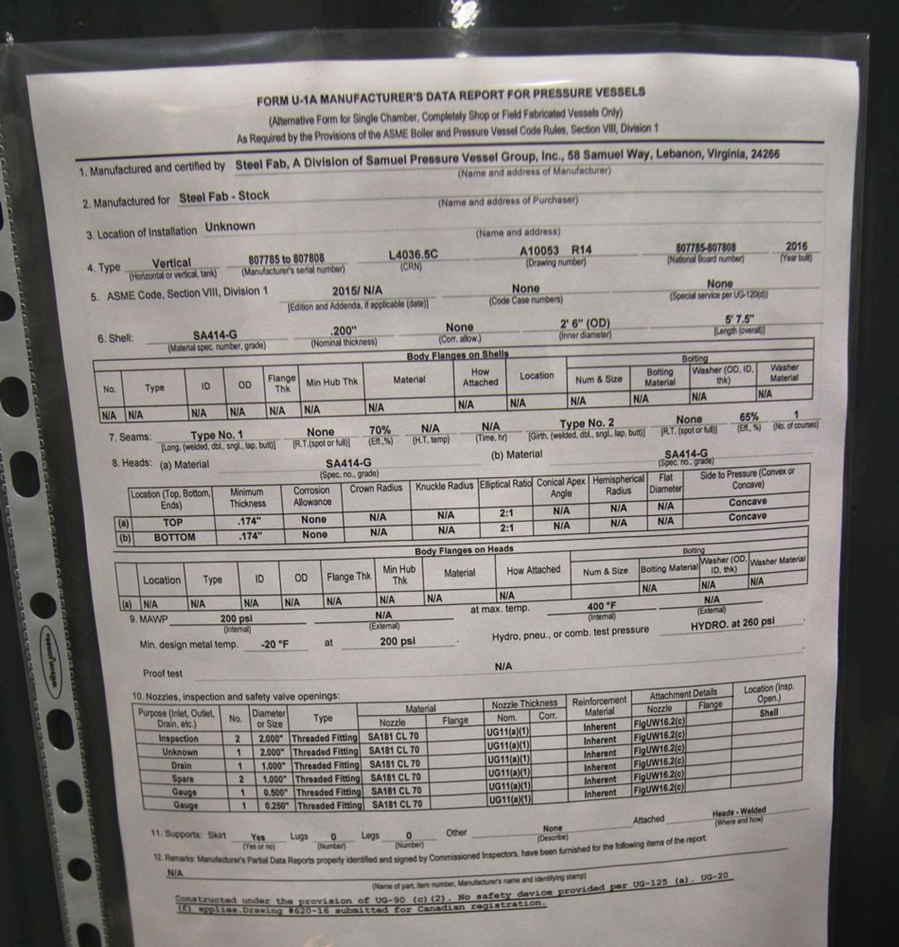 AIR RECEIVING TANK - Image 2 of 4