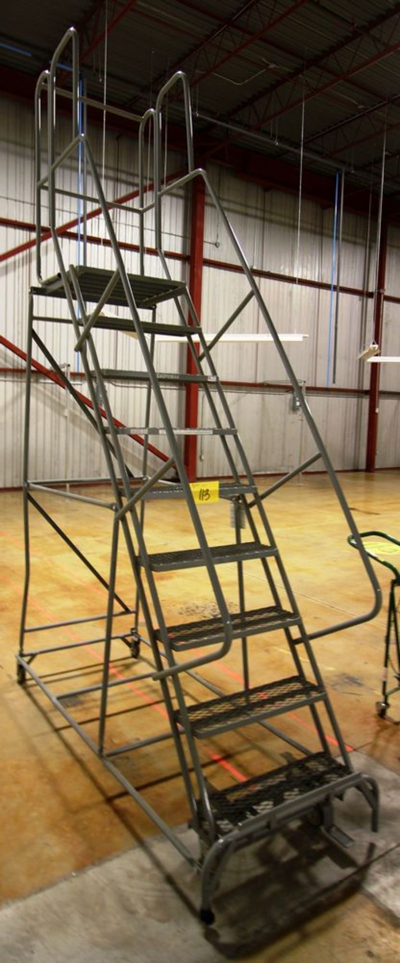 COTTERMAN 450LBS PORTABLE WAREHOUSE LADDER, S/N 0813 - Image 2 of 3