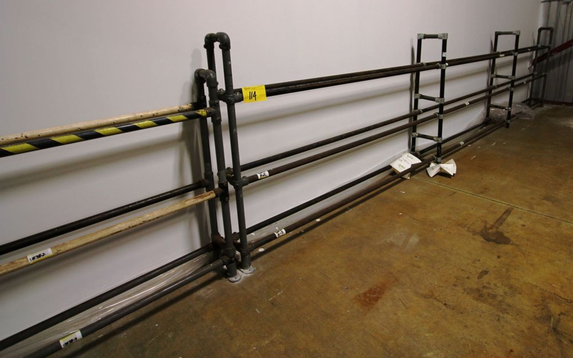 LOT (4) SECTIONS OF PIPE MADE STORAGE RACKS