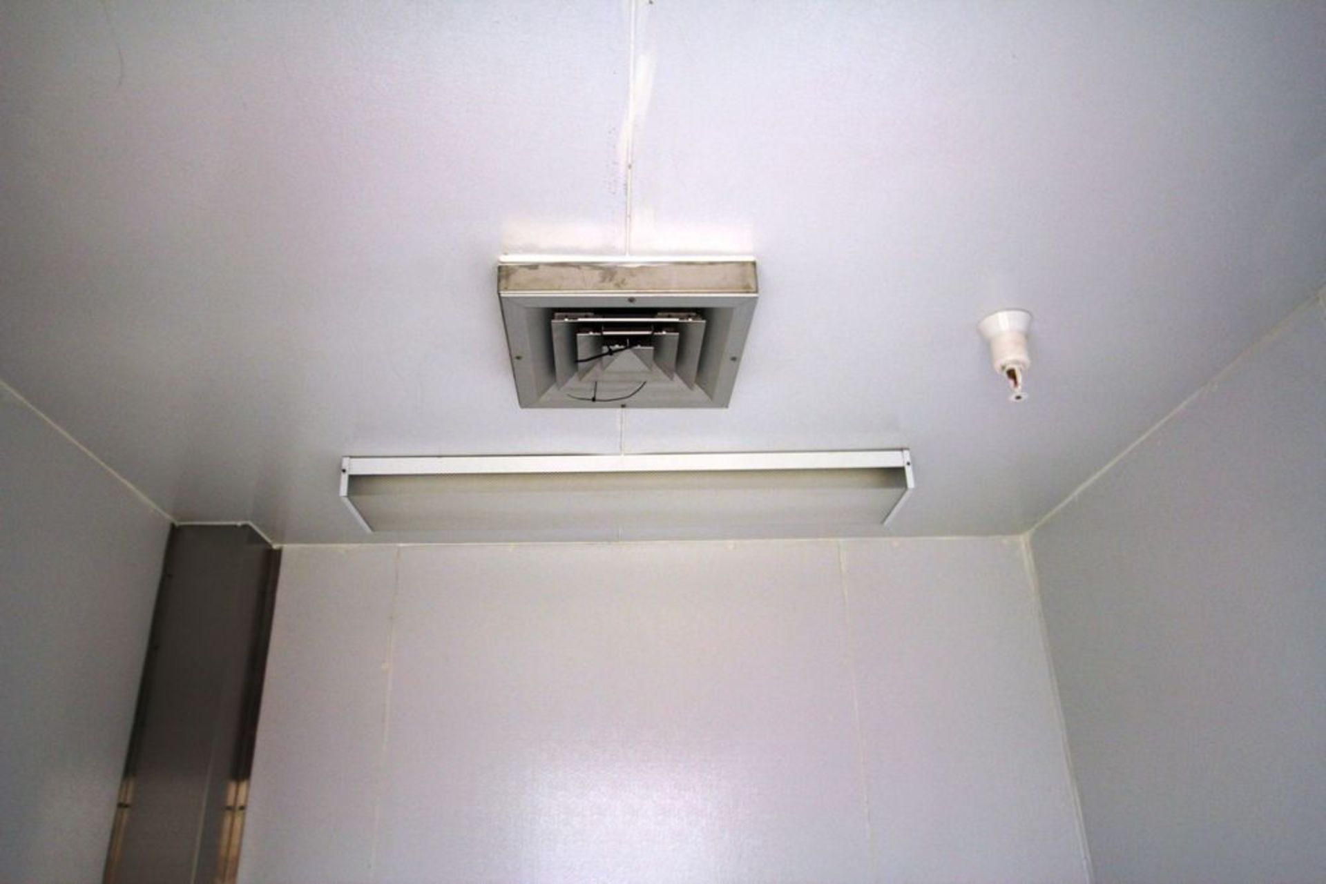 PRECISE HUMIDITY CONTROL 96" X 93" X 102" WALK-IN COOLER, 38" X 79" DOOR C/W FINE SPRINKLER HEAD, - Image 5 of 7