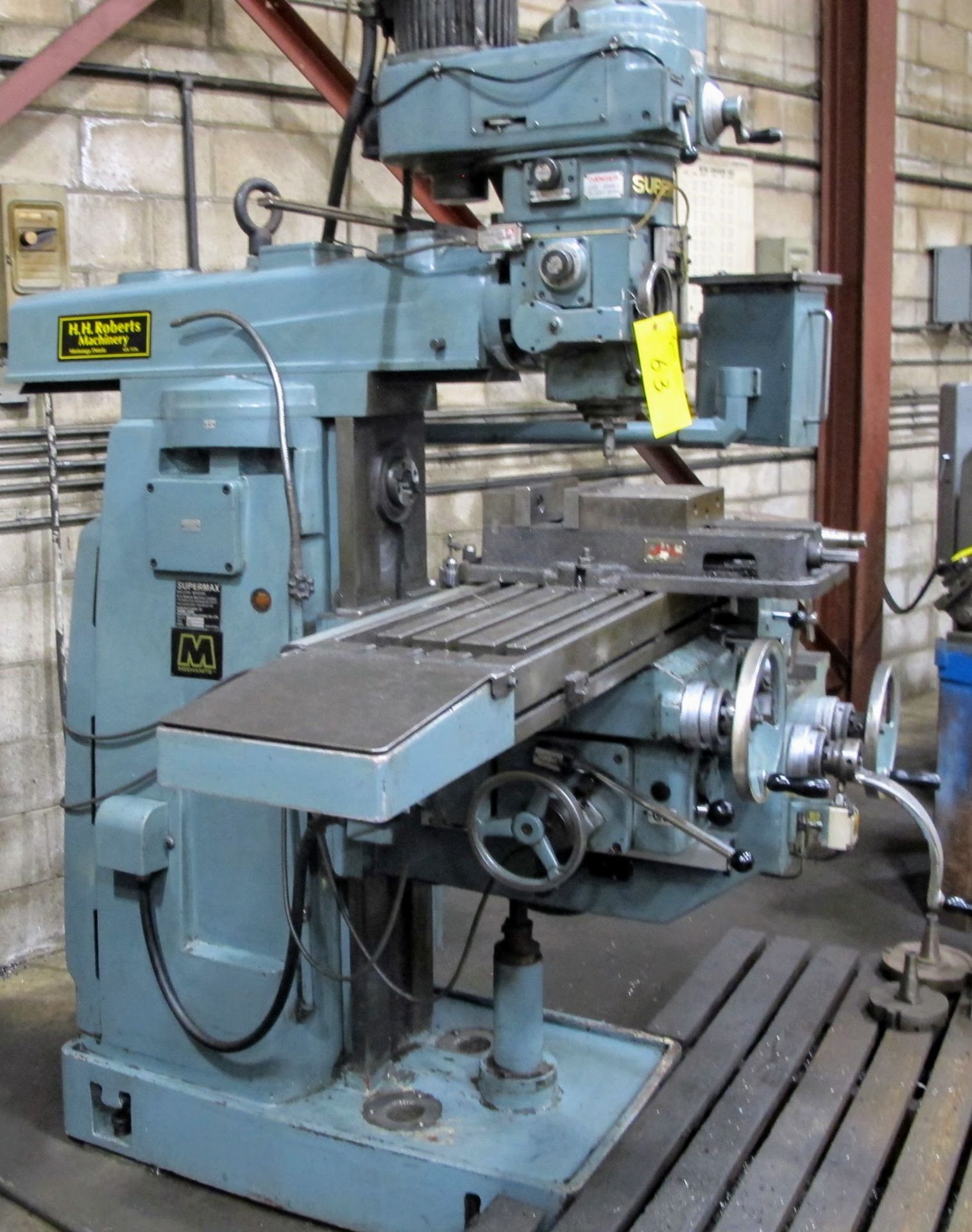 SUPERMAX YCM-2GS UNIVERSAL MILLING MACHINE, MILLVISION CONTROL, 5HP, 85 - 3,800 RPM VERTICAL, 85 - - Image 5 of 7