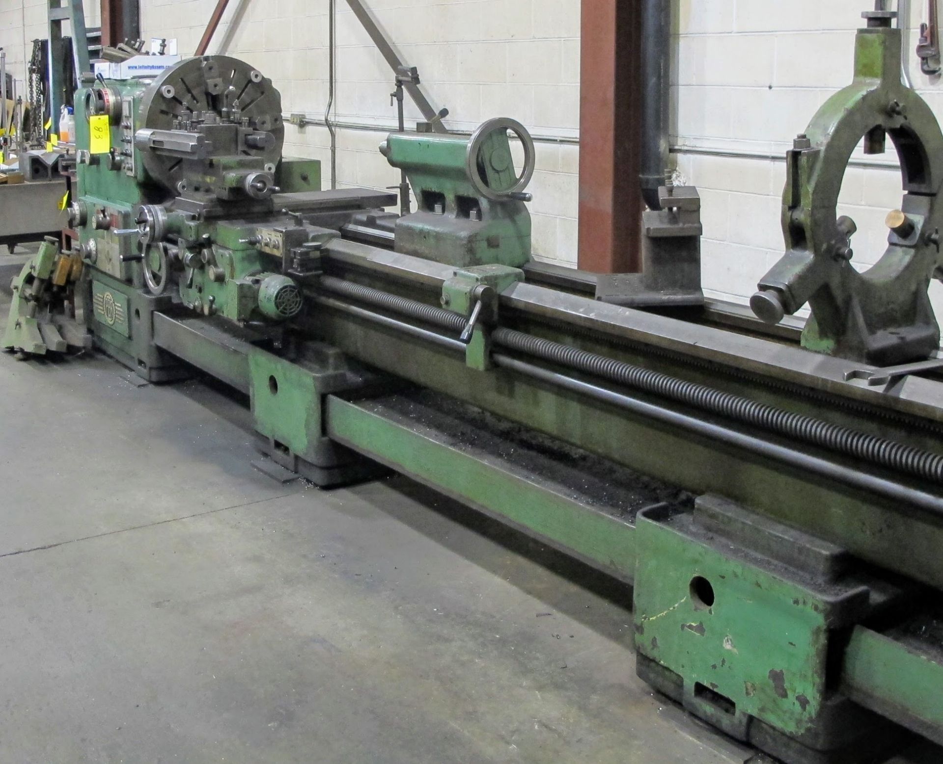 PBR TM-350 GAP BED LATHE, 24" 4-JAW CHUCK, 27-1/2", 17' BETWEEN CENTERS, 10 - 1,000 RPM, QUICK - Image 7 of 18