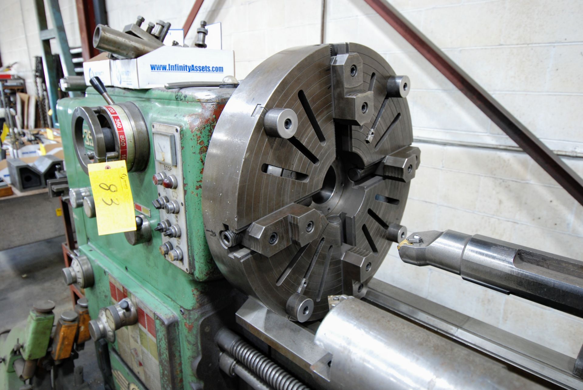 PBR TM-350 GAP BED LATHE, 24" 4-JAW CHUCK, 27-1/2", 17' BETWEEN CENTERS, 10 - 1,000 RPM, QUICK - Image 2 of 18