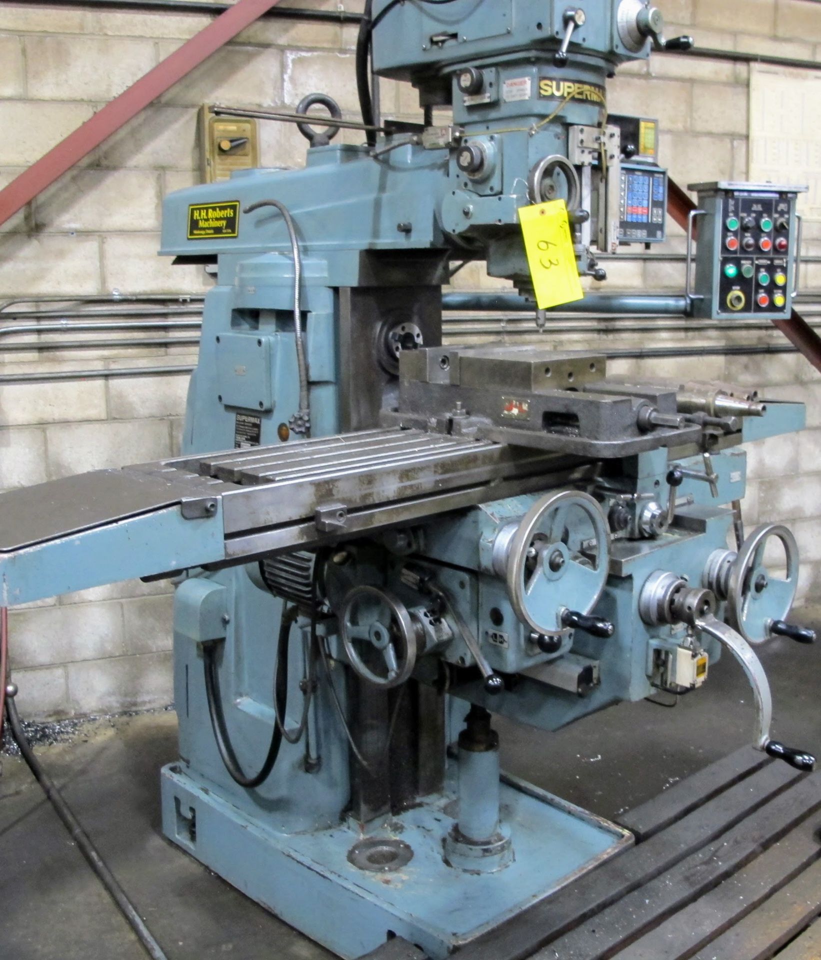 SUPERMAX YCM-2GS UNIVERSAL MILLING MACHINE, MILLVISION CONTROL, 5HP, 85 - 3,800 RPM VERTICAL, 85 - - Image 3 of 7