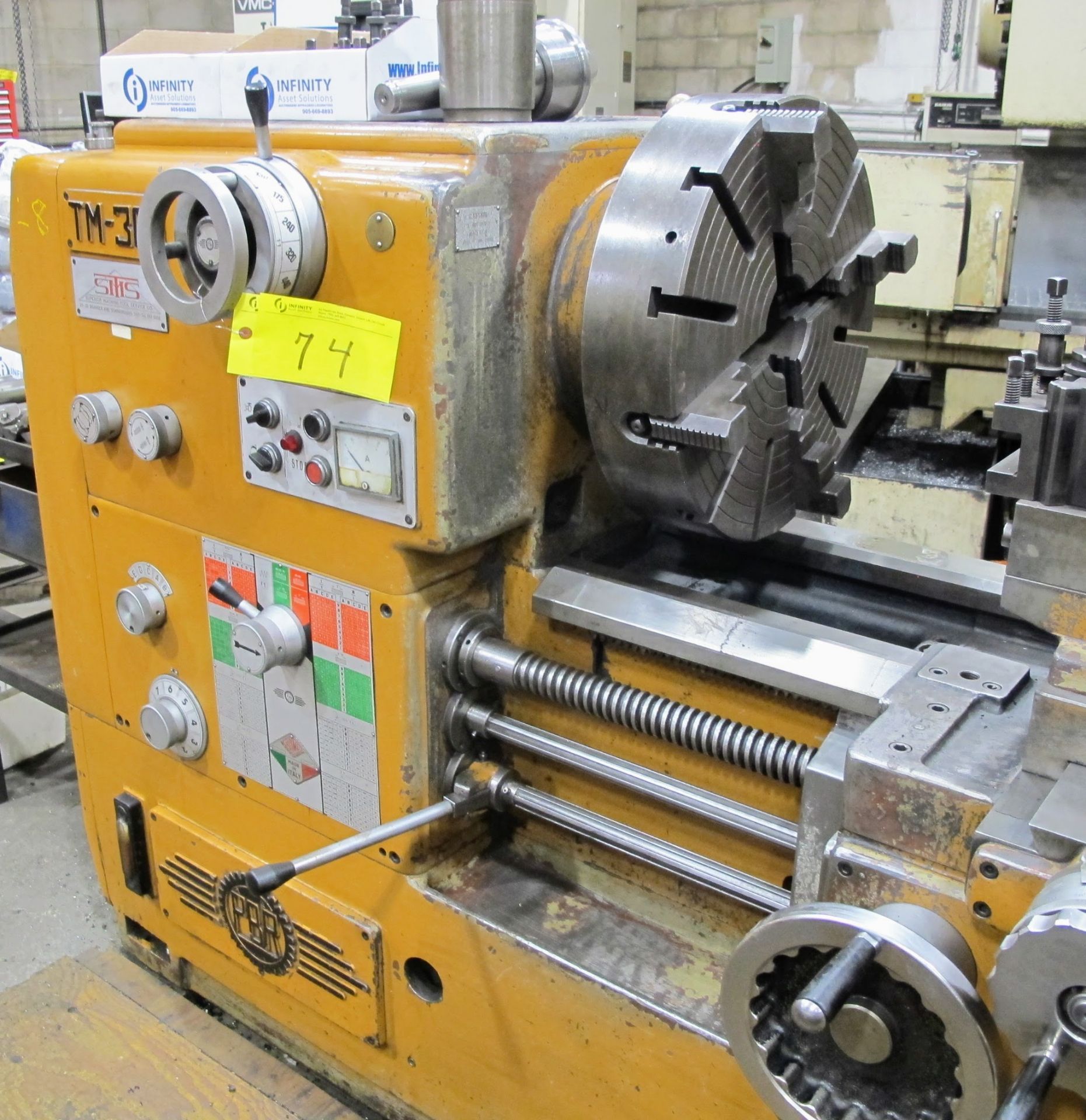 PBR TM-30 LATHE, 2-AXIS DRO, 12" 3-JAW CHUCK, 12' BED, 15 - 1,500 RPM, QUICK CHANGE TOOL HOLDER, - Image 3 of 8