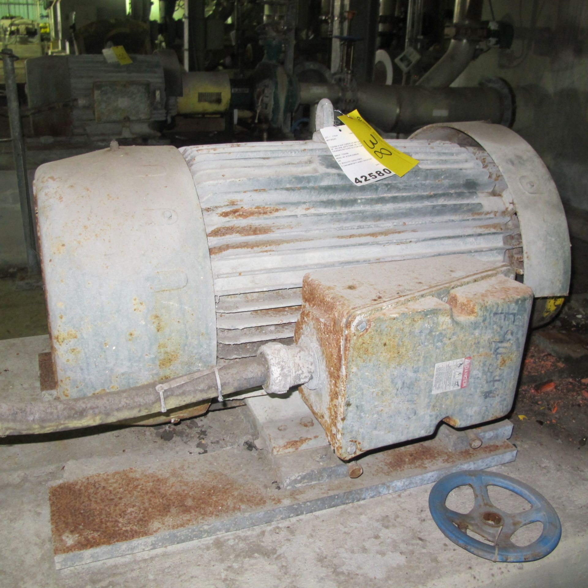 TOSHIBA B1254FLG38SHD A/C MOTOR, 125HP, 1,800 RPM, 444TS FRAME, NO. 2 DISC THICKENER REPULPER