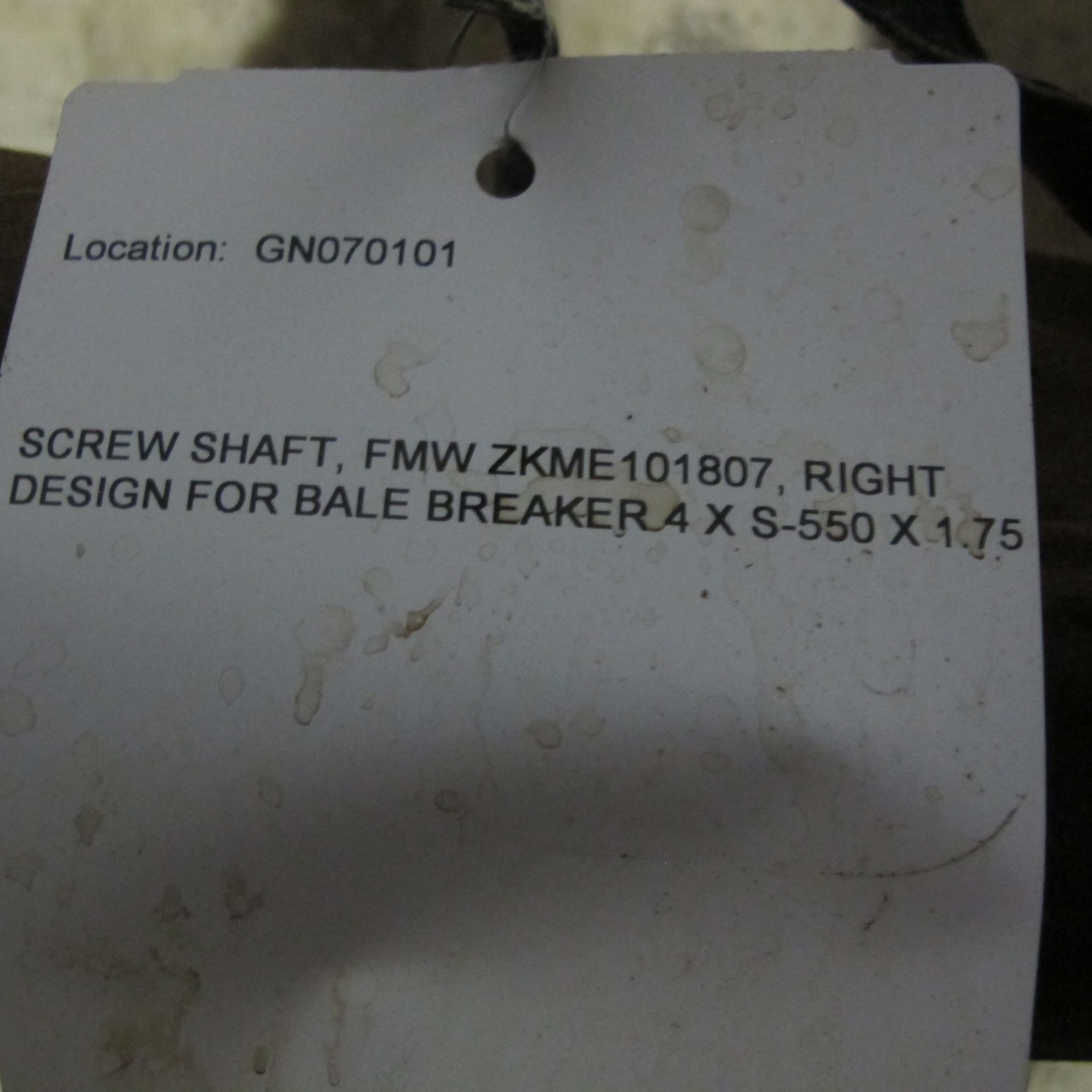 LOT OF LEFT AND RIGHT SCREW SHAFT FMW ZKENNE 101807 BALE BREAKER WXS-550X1.75 - Image 3 of 3