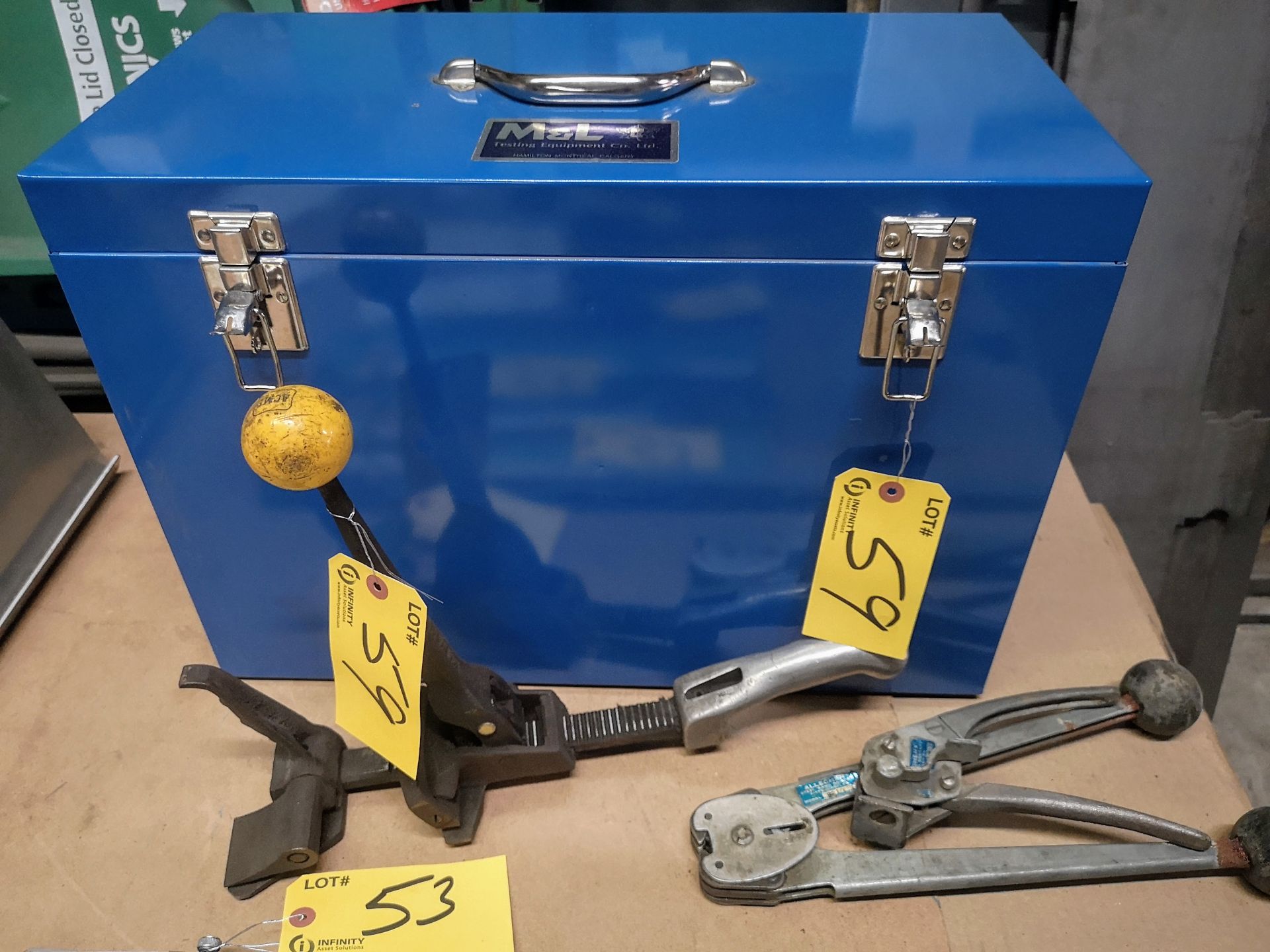 LOT STRAPPING TOOLS AND EQUIPMENT BOX